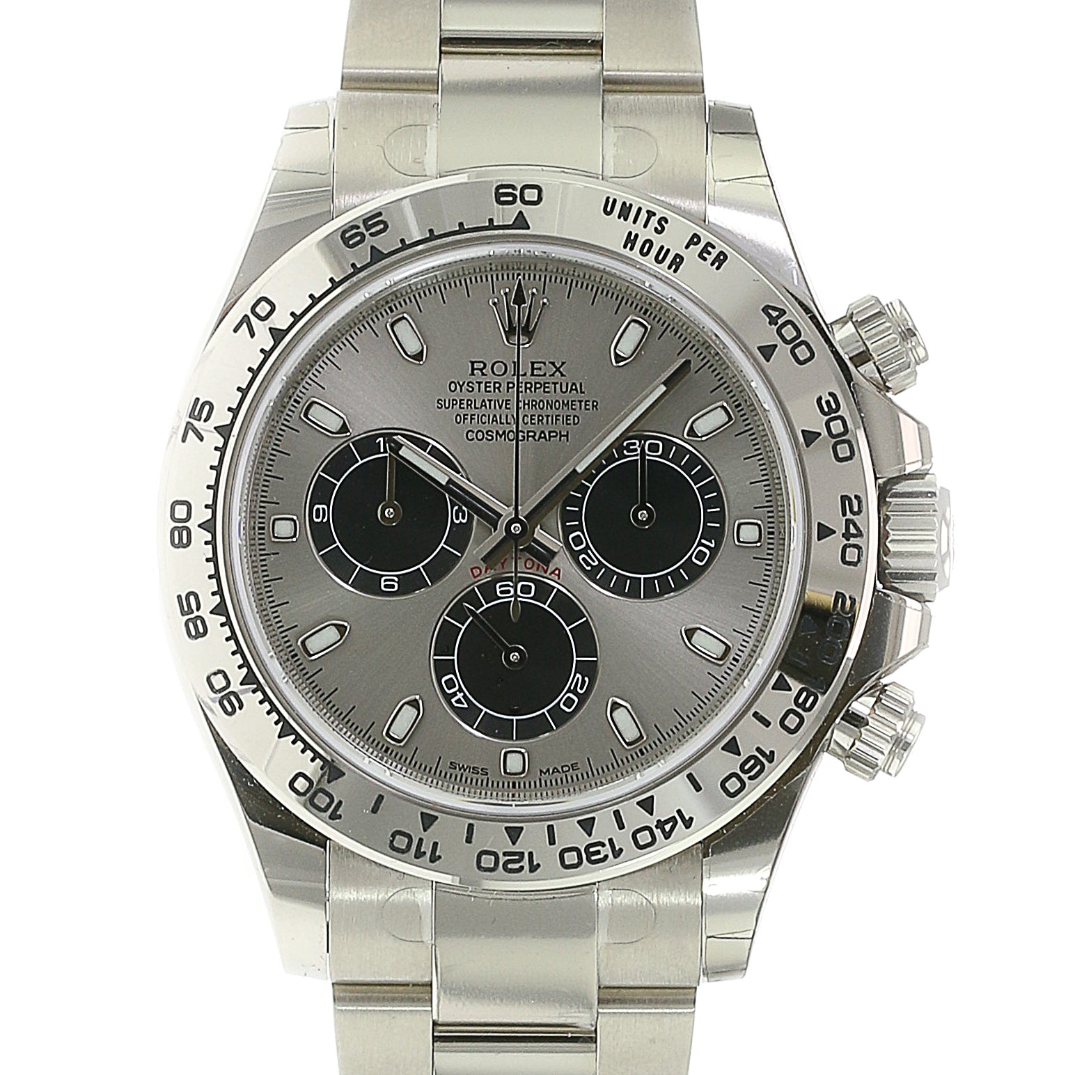 Rolex Daytona Grey Index Dial Oyster 116509 - luxuriantconcierge