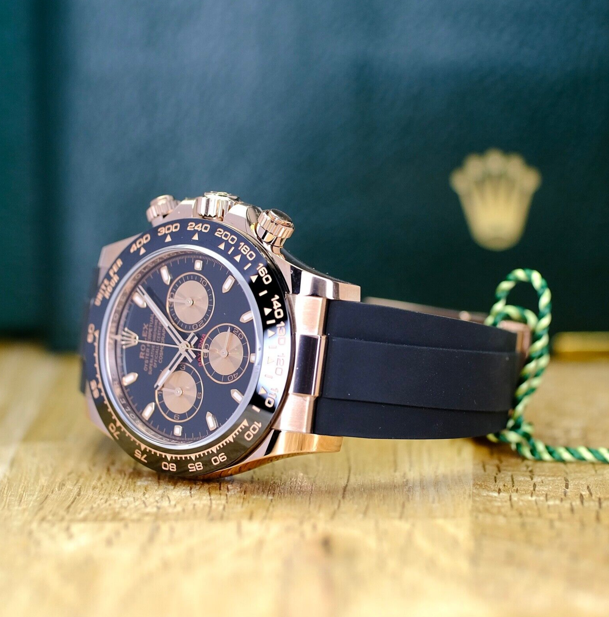 Rolex Daytona Chronograph 18K Rose Gold Oysterflex Band 116515 Watch - luxuriantconcierge