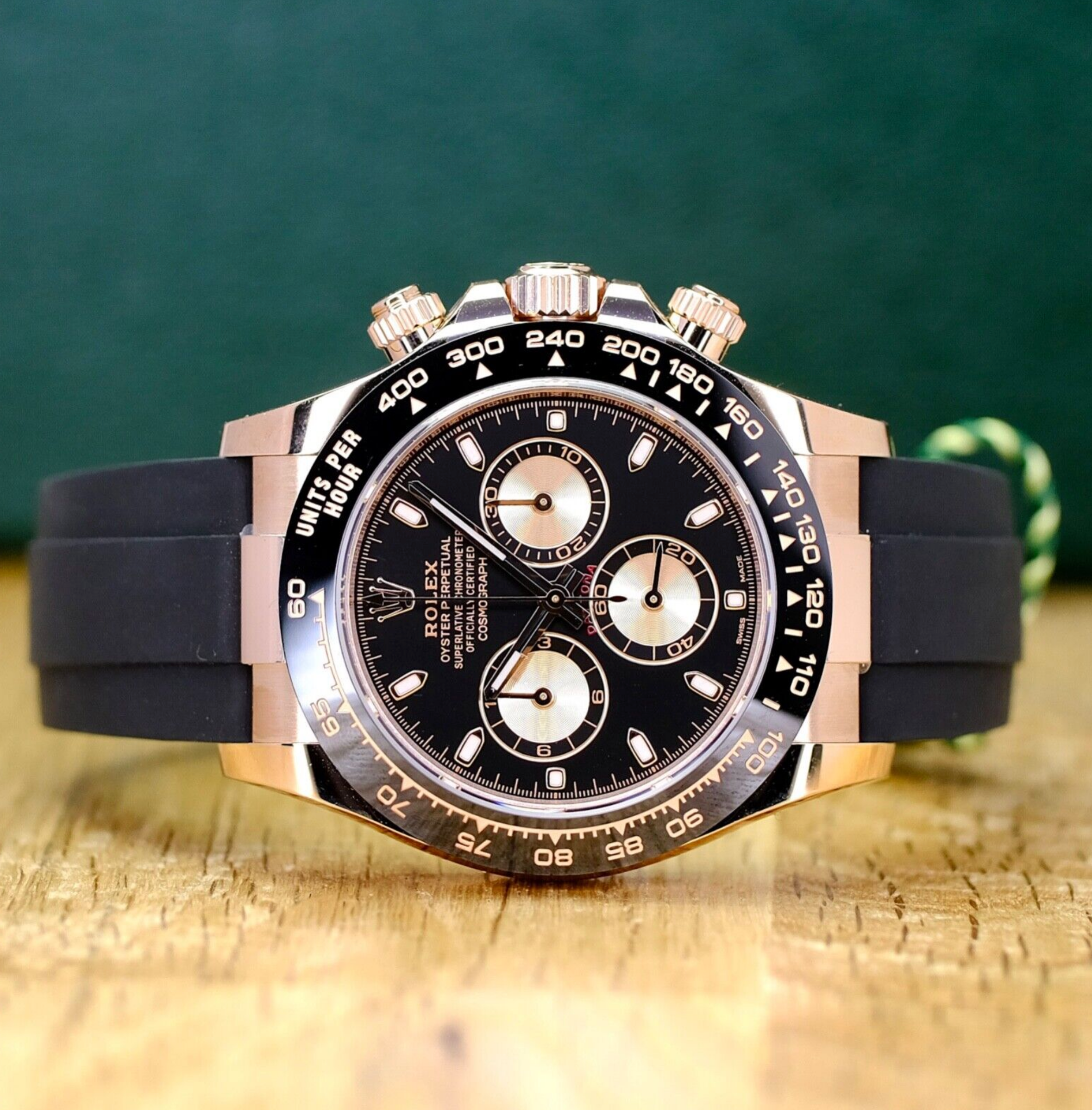 Rolex Daytona Chronograph 18K Rose Gold Oysterflex Band 116515 Watch - luxuriantconcierge