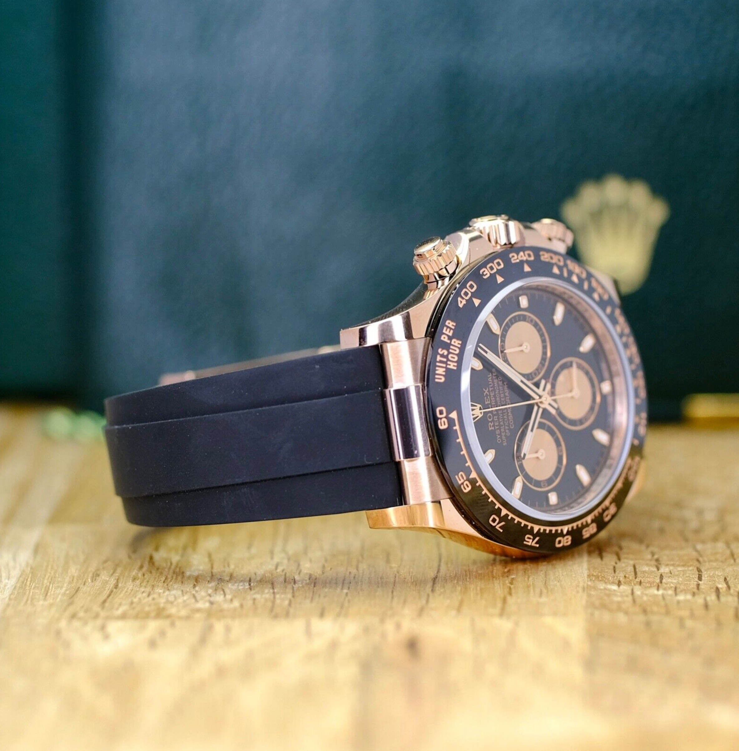 Rolex Daytona Chronograph 18K Rose Gold Oysterflex Band 116515 Watch - luxuriantconcierge