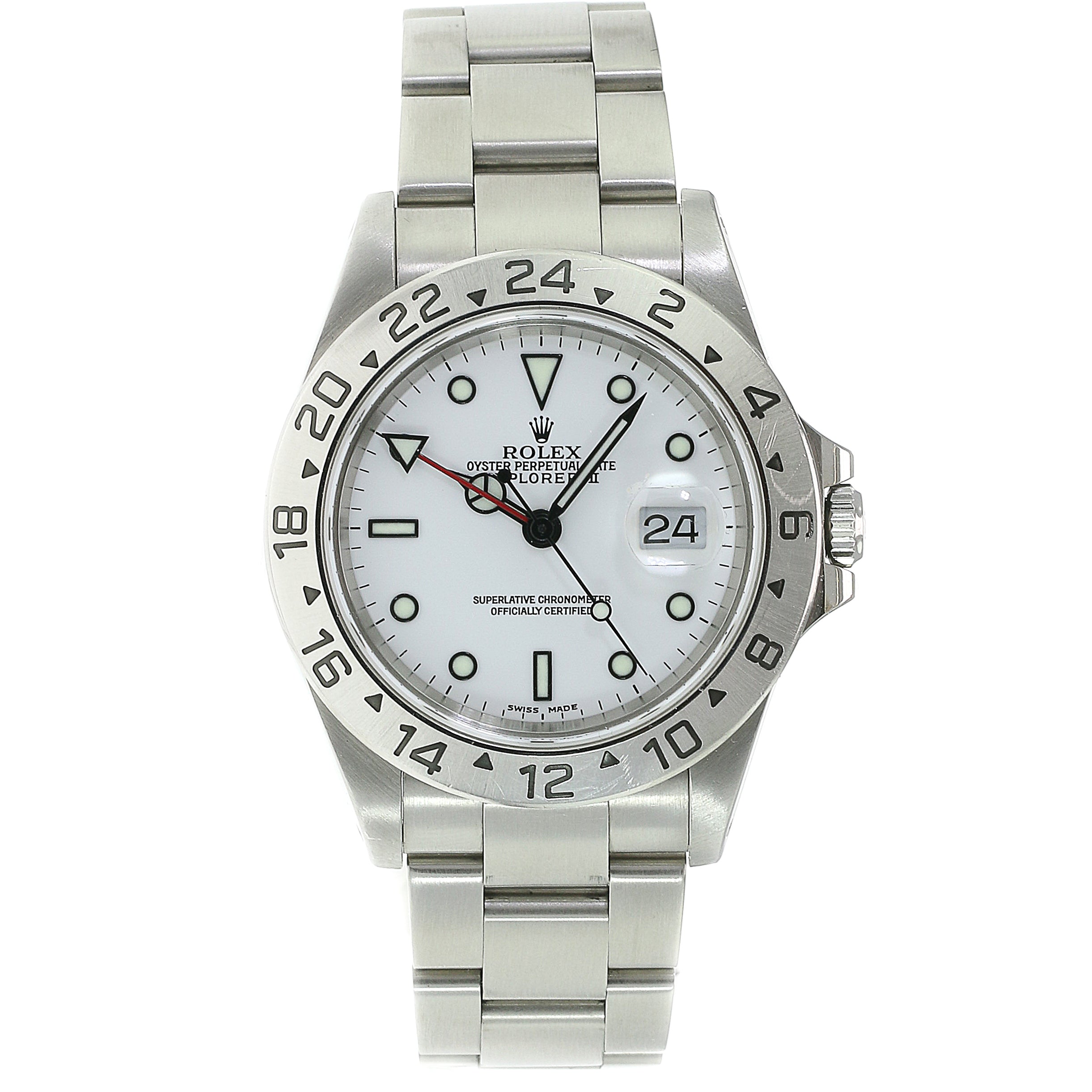 Rolex Explorer II White Dial Watch 16570 - luxuriantconcierge