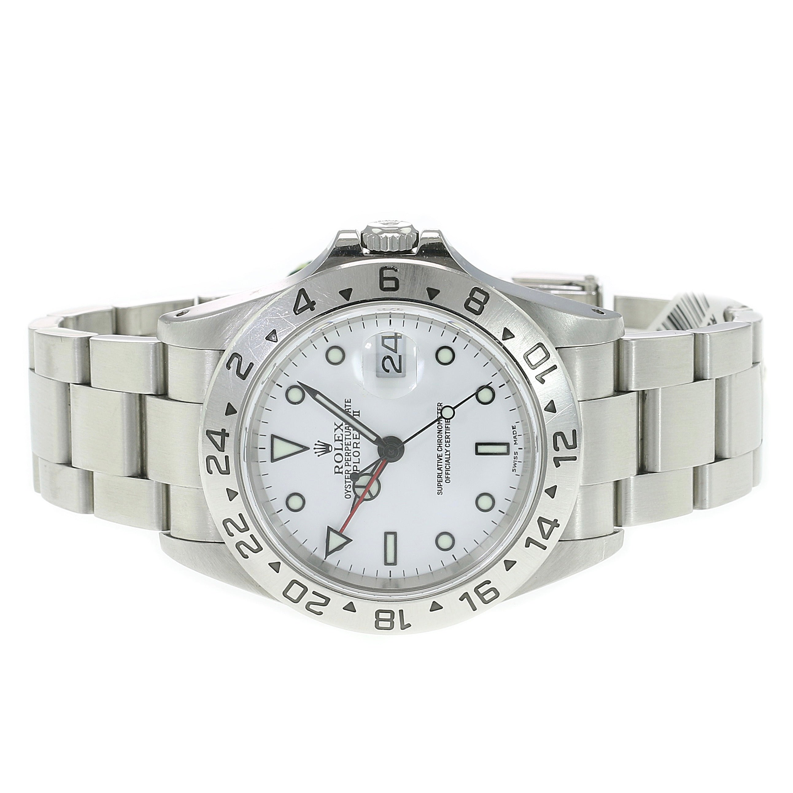 Rolex Explorer II White Dial Watch 16570 - luxuriantconcierge