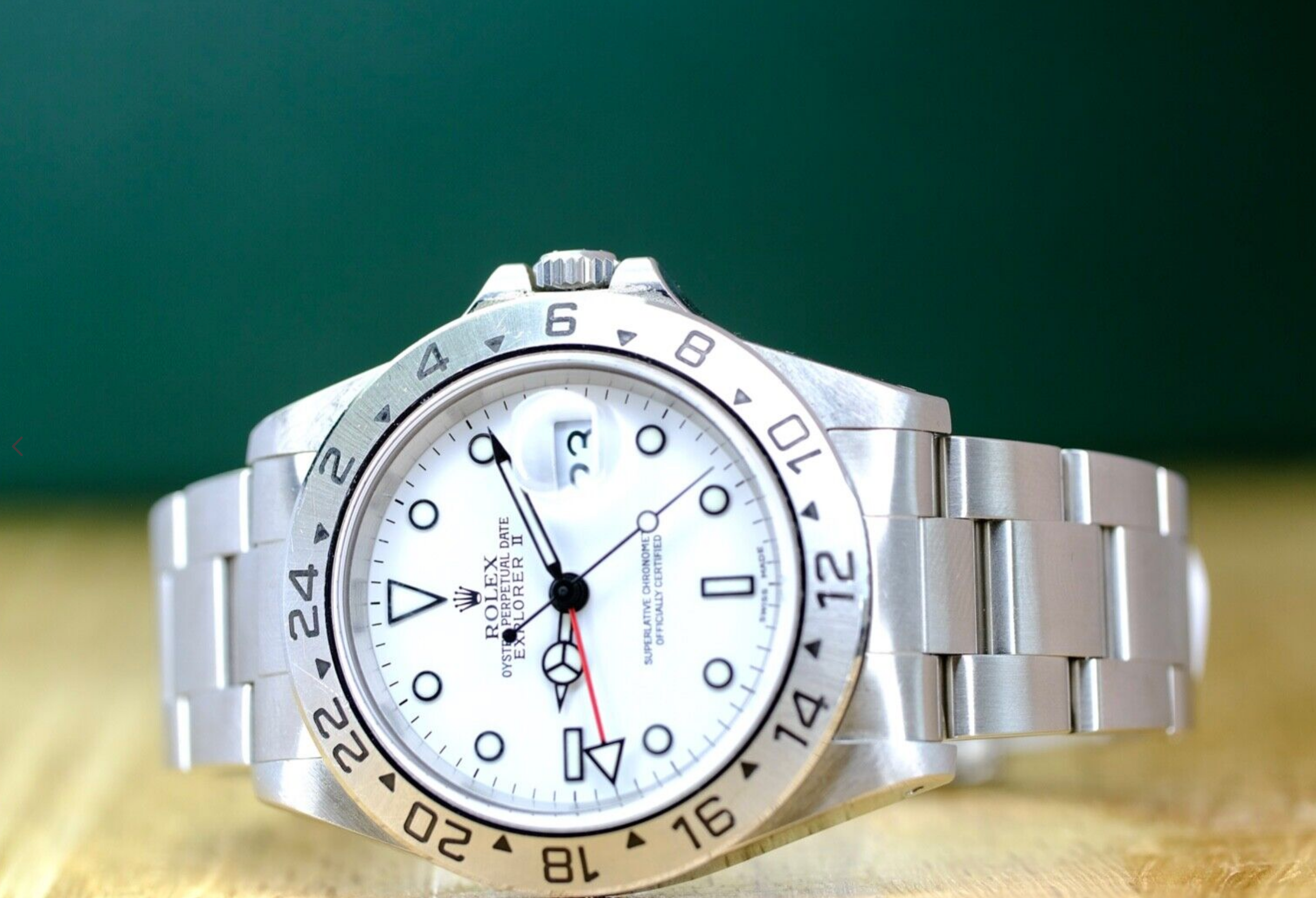 Rolex Explorer II Steel White Dial Oyster 24-Hr Rotating Bezel 16570 40MM Watch - luxuriantconcierge