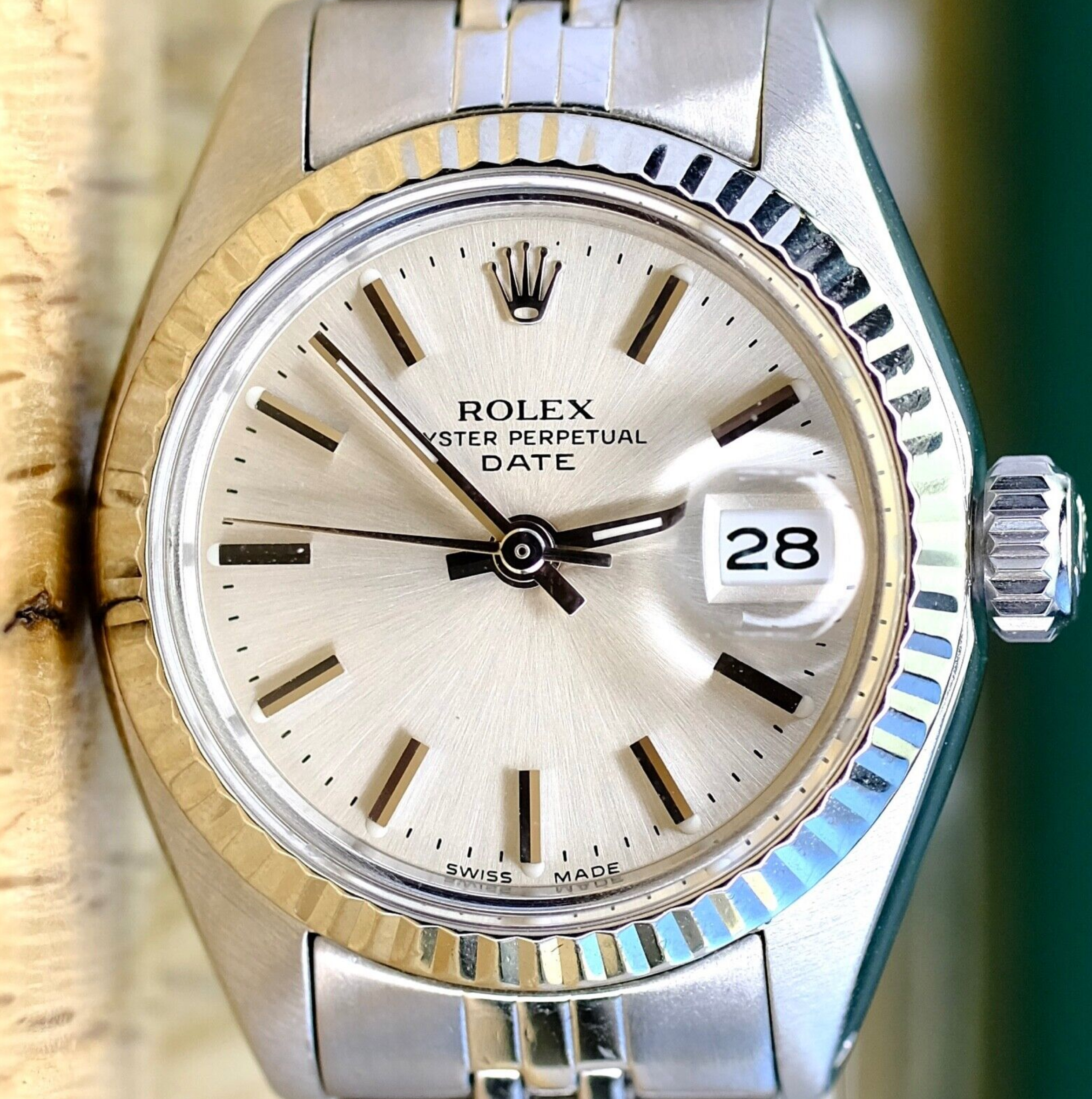 Rolex Ladies Datejust Steel Silver Index Jubilee 6917 Watch B&P - luxuriantconcierge