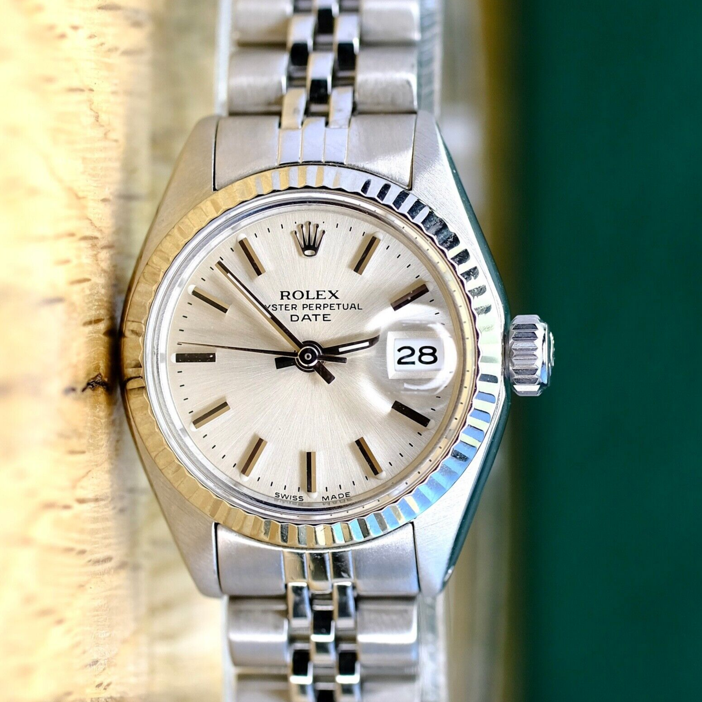 Rolex Ladies Datejust Steel Silver Index Jubilee 6917 Watch B&P - luxuriantconcierge