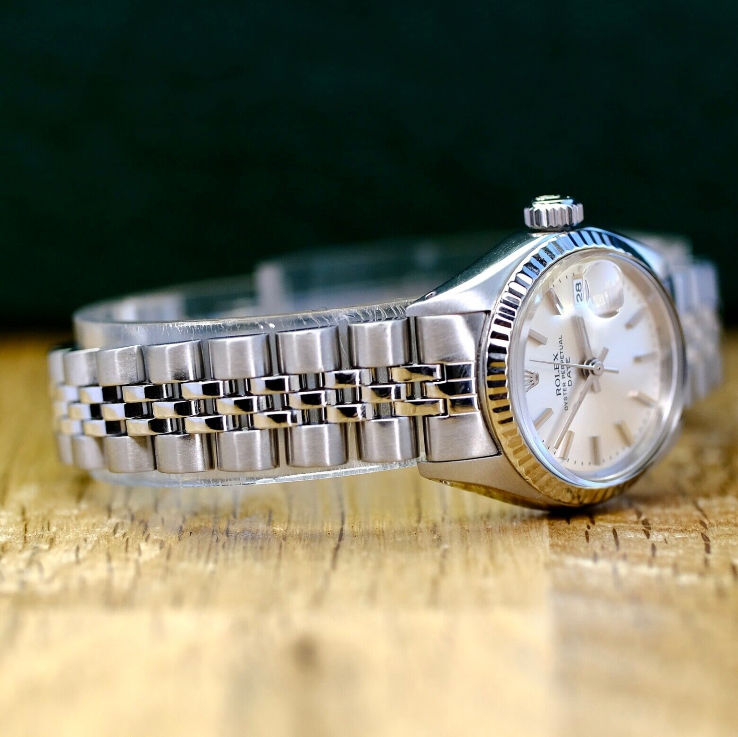 Rolex Ladies Datejust Steel Silver Index Jubilee 6917 Watch B&P - luxuriantconcierge