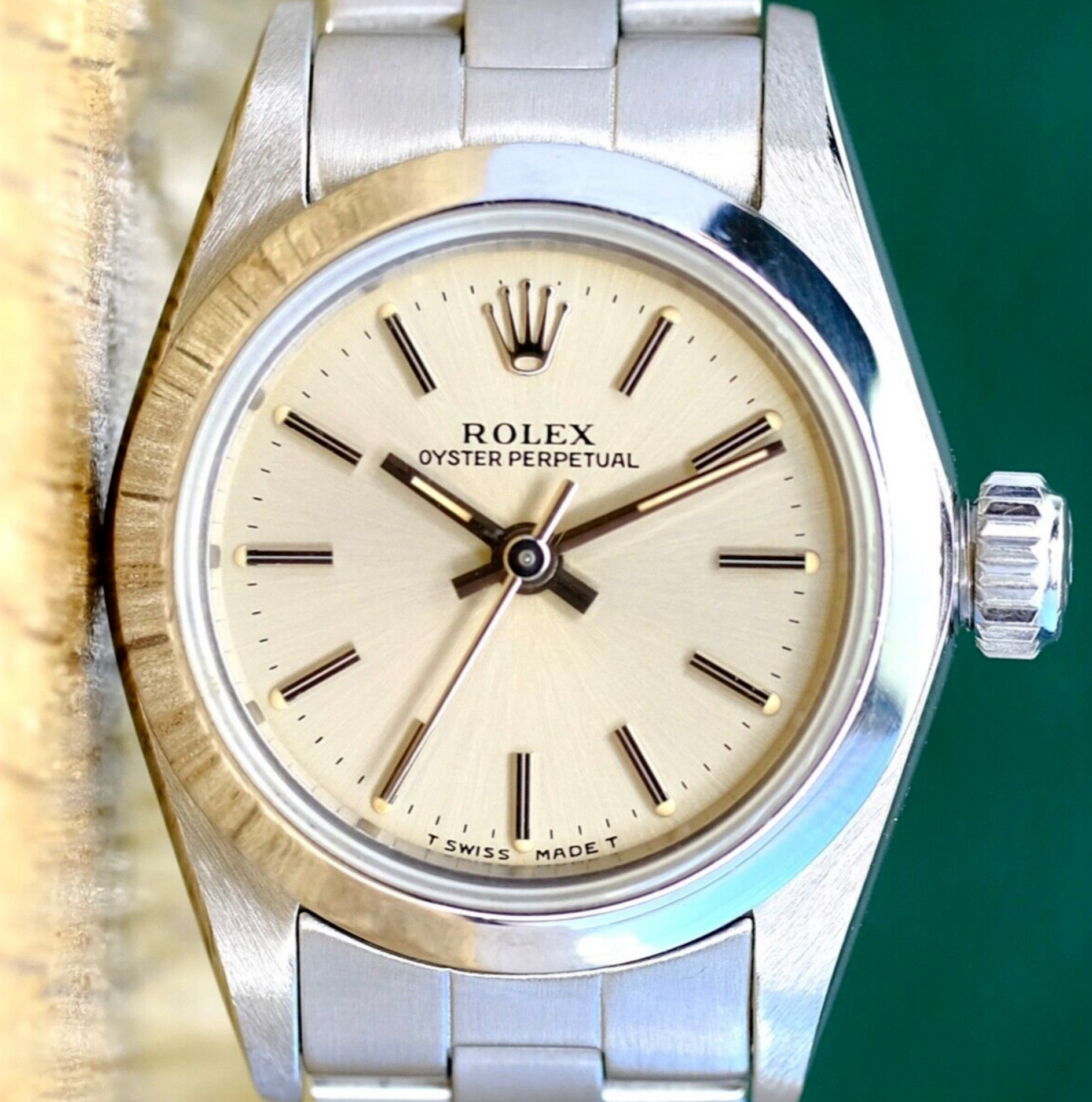 Rolex Ladies Oyster Perpetual Index Silver 67180 24MM Steel watch - luxuriantconcierge