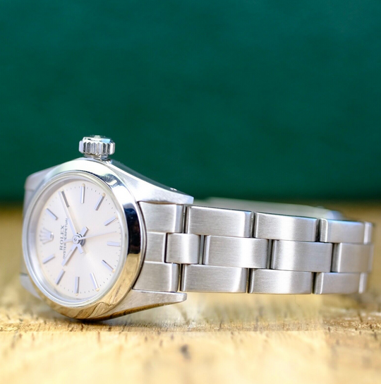 Rolex Ladies Oyster Perpetual Index Silver 67180 24MM Steel watch - luxuriantconcierge