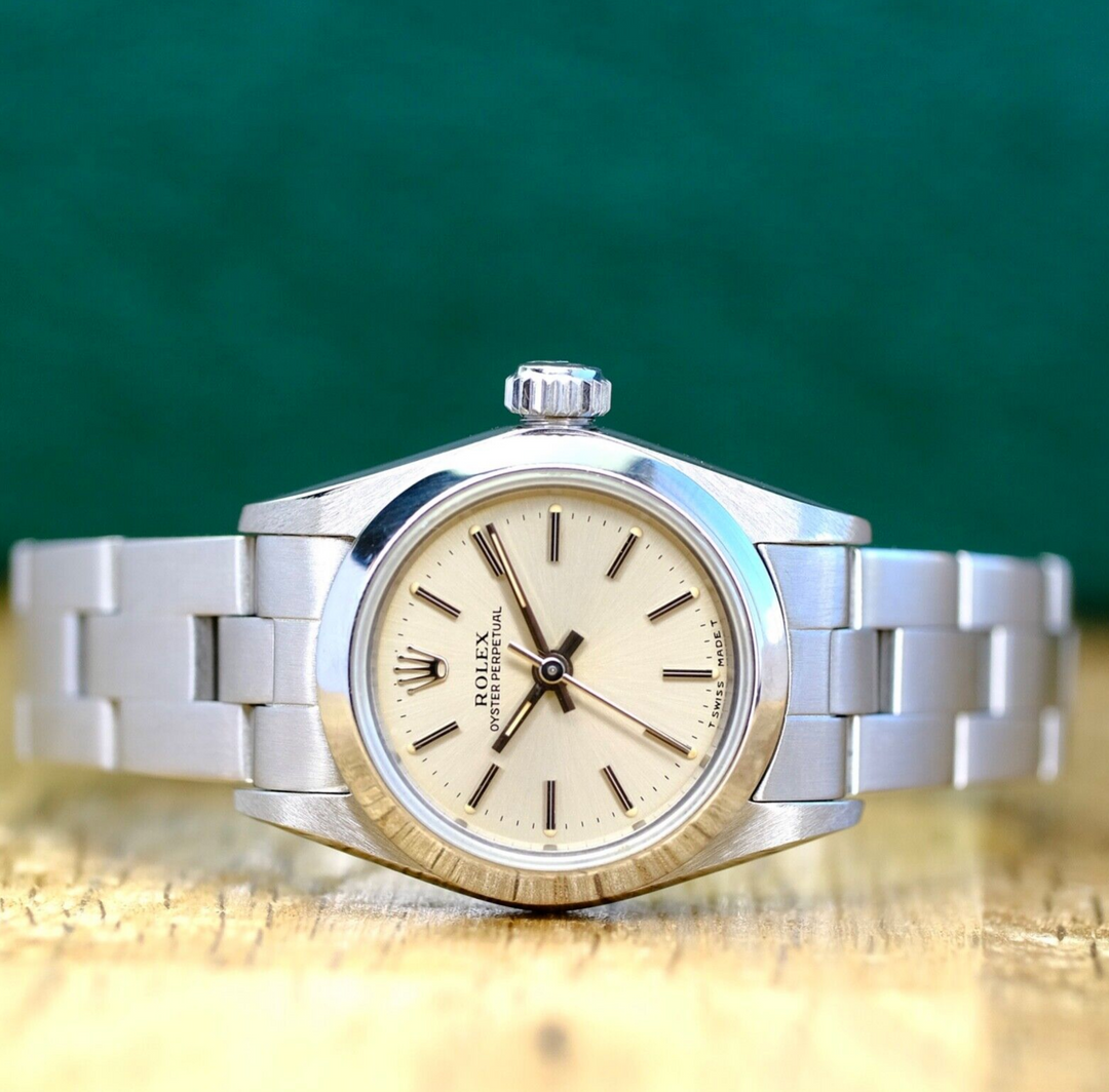 Rolex Ladies Oyster Perpetual Index Silver 67180 24MM Steel watch - luxuriantconcierge