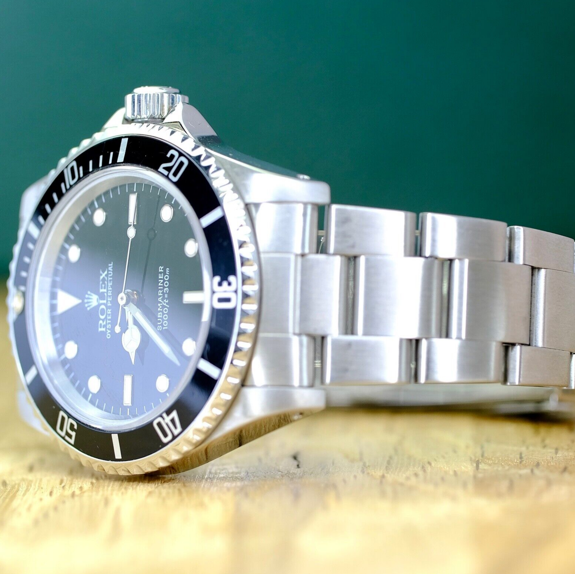 Rolex Mens Black  Submariner Steel  Watch 14060M B&P - luxuriantconcierge