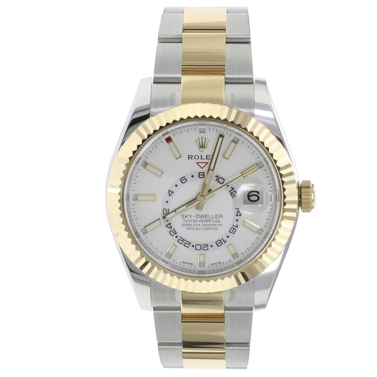 Rolex Sky-Dweller White Dial Oyster Band 326933 - luxuriantconcierge