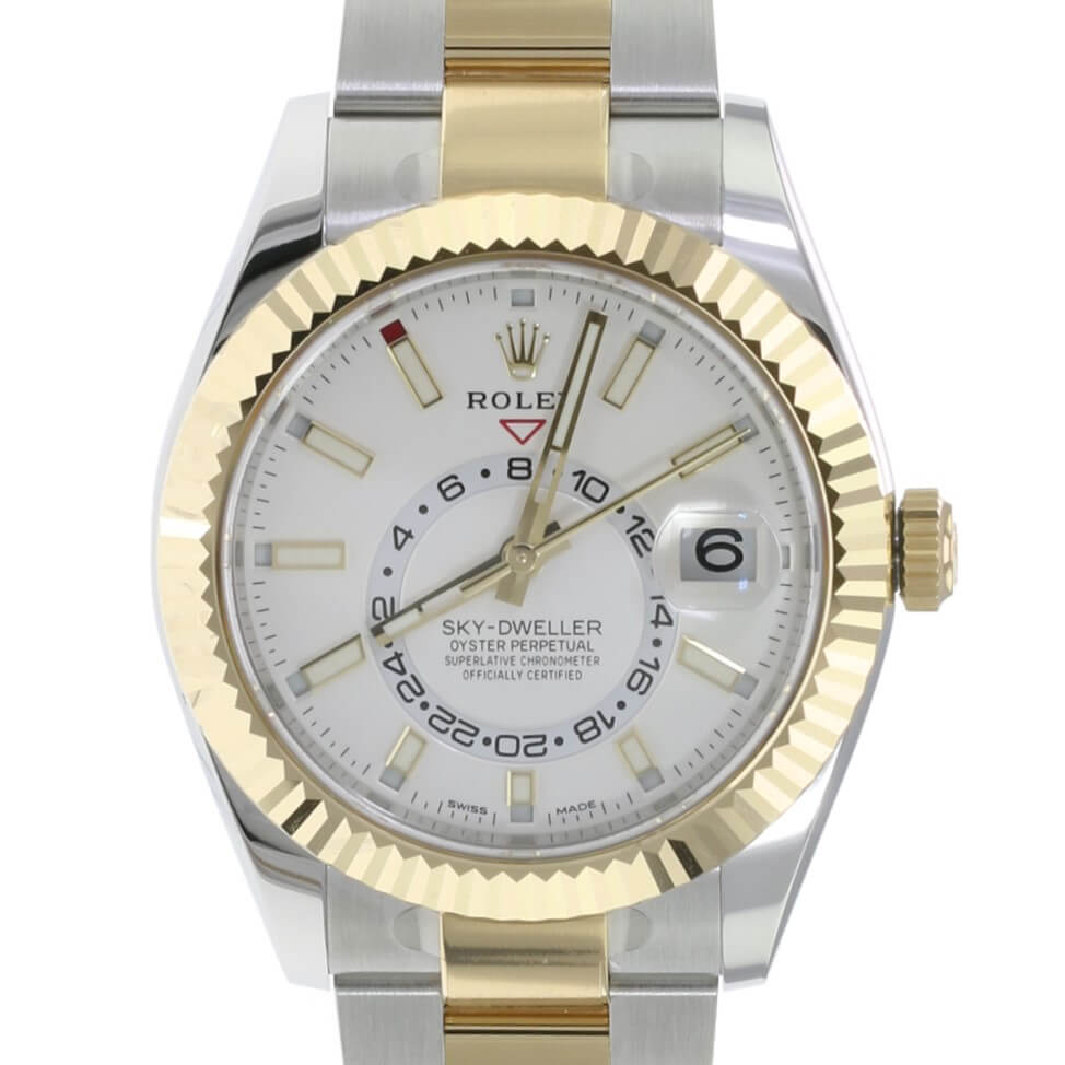 Rolex Sky-Dweller White Dial Oyster Band 326933 - luxuriantconcierge