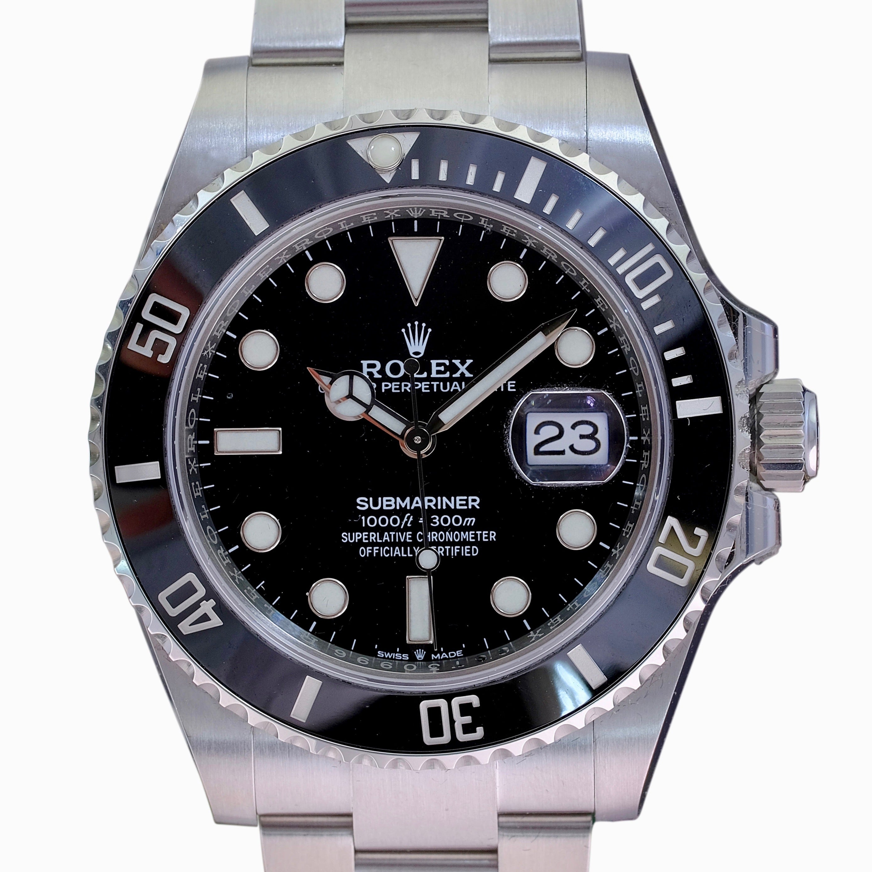 Rolex Submariner Black Dial  Oyster Band 126610 - luxuriantconcierge