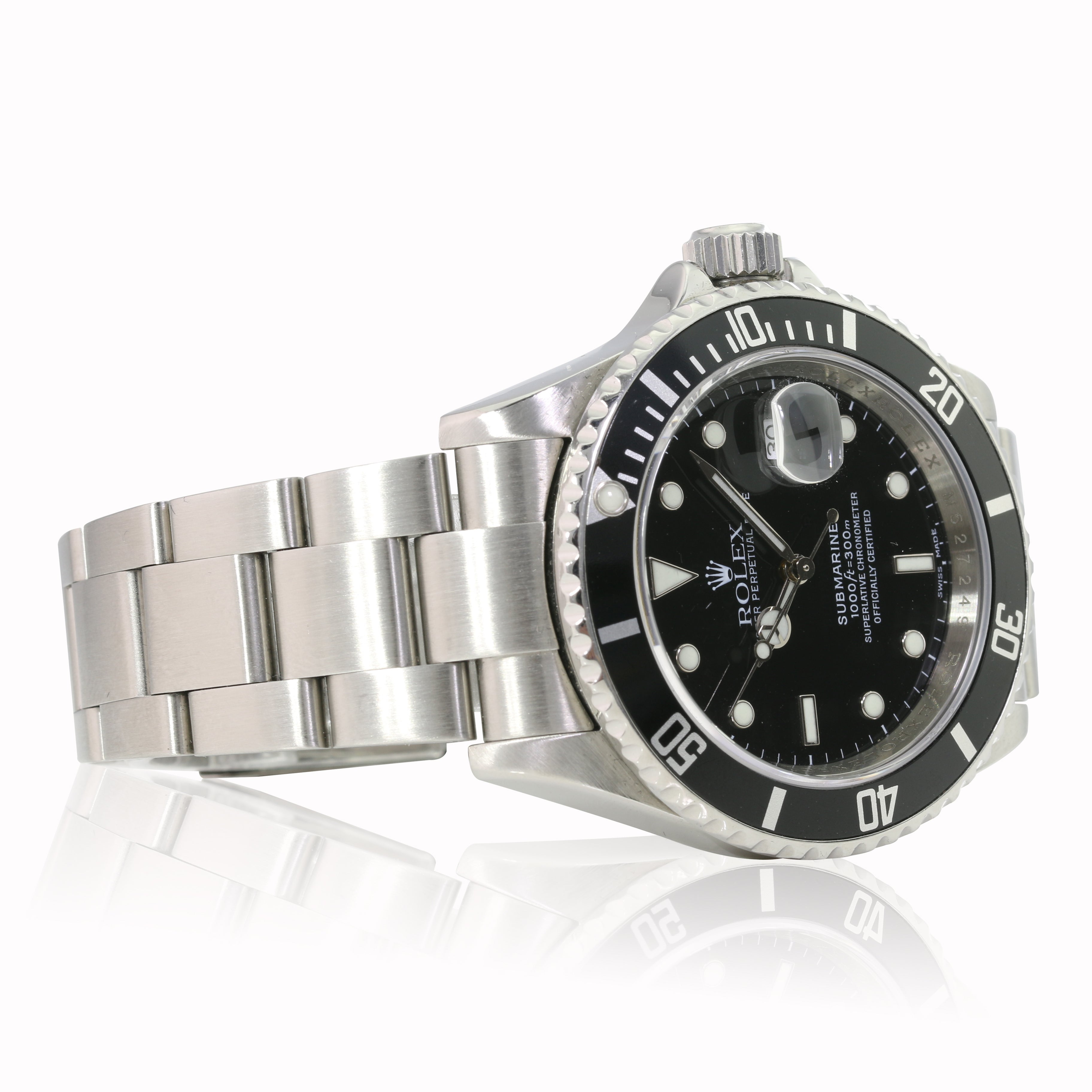 Rolex Submariner Steel Black Dial Oyster Band 16610 - luxuriantconcierge