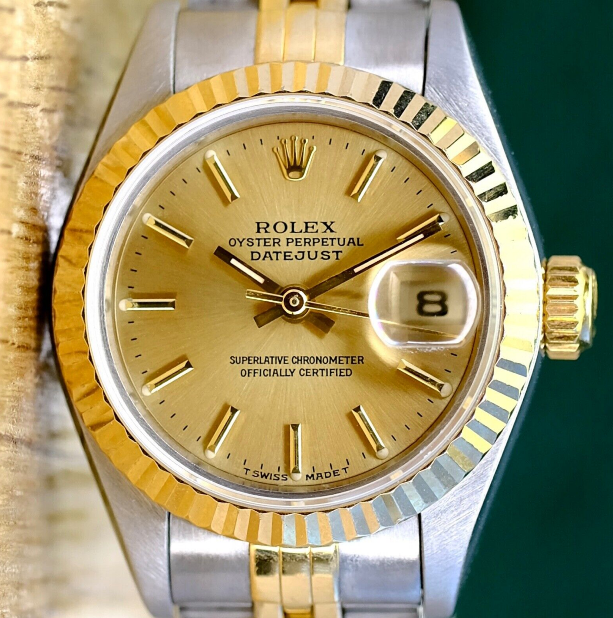 Rolex Womens Datejust Two-tone Champagne Index 69173 All Original Watch - luxuriantconcierge