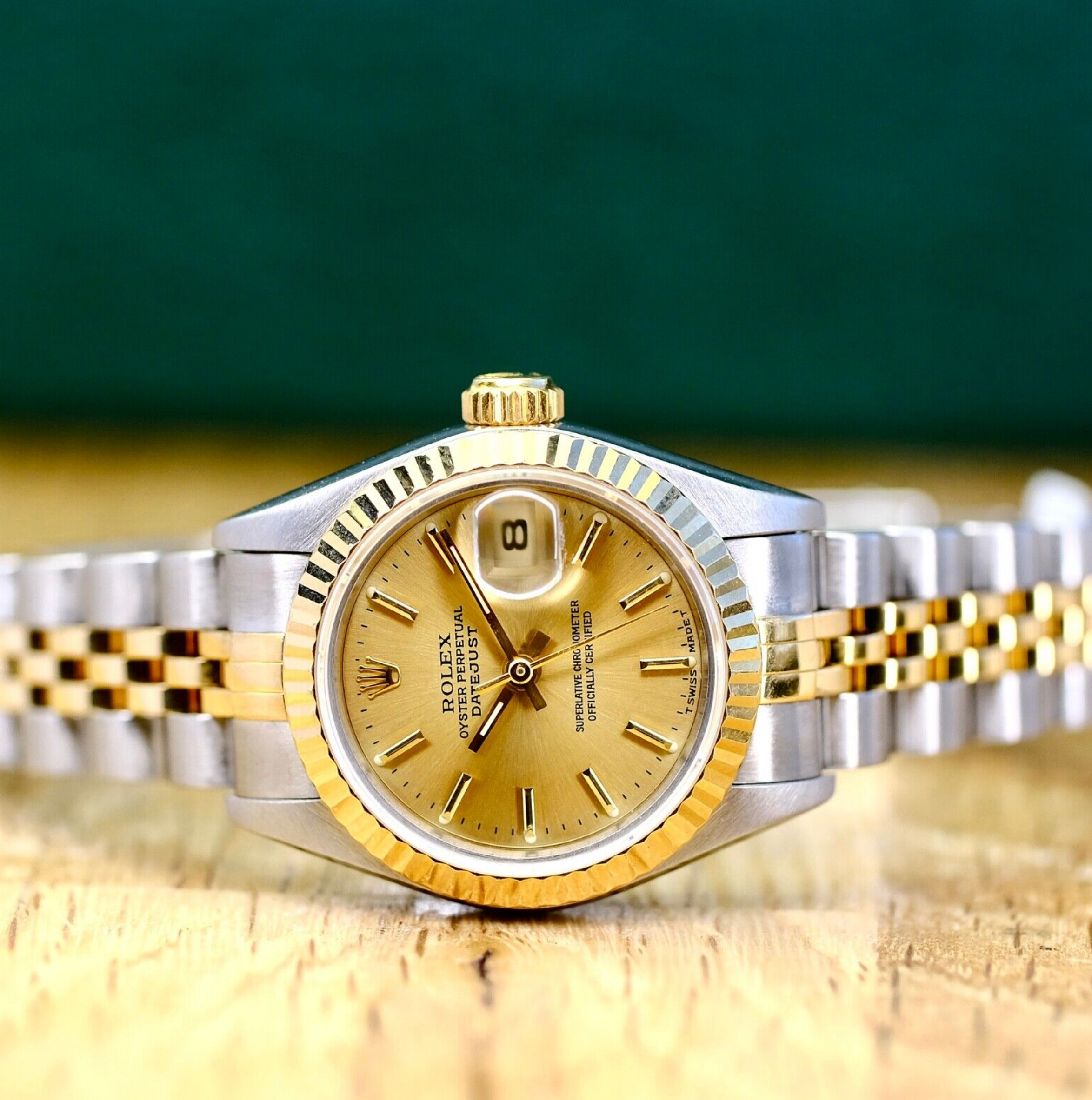 Rolex Womens Datejust Two-tone Champagne Index 69173 All Original Watch - luxuriantconcierge