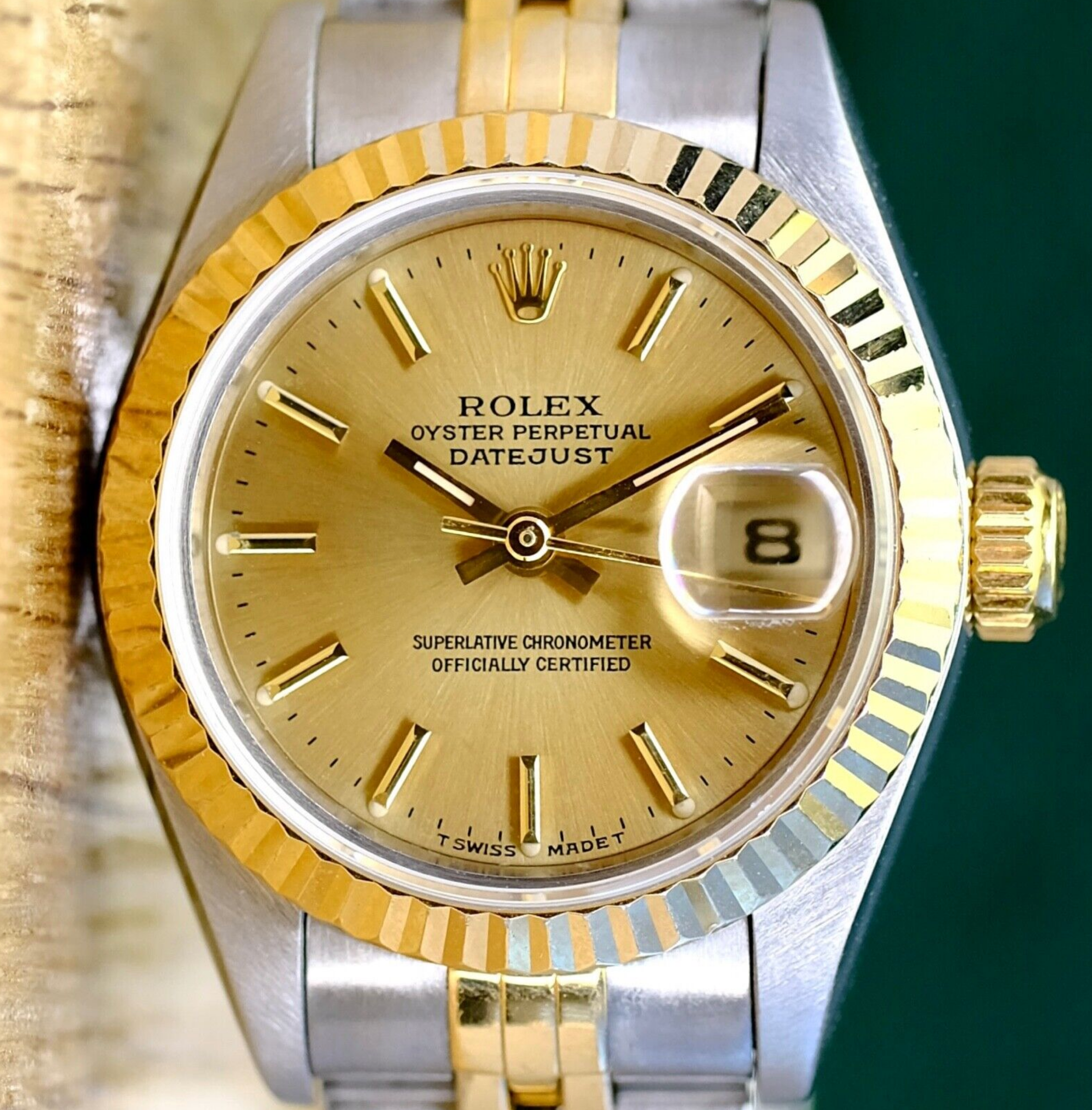 Rolex Womens Datejust Two-tone Champagne Index 69173 All Original Watch - luxuriantconcierge