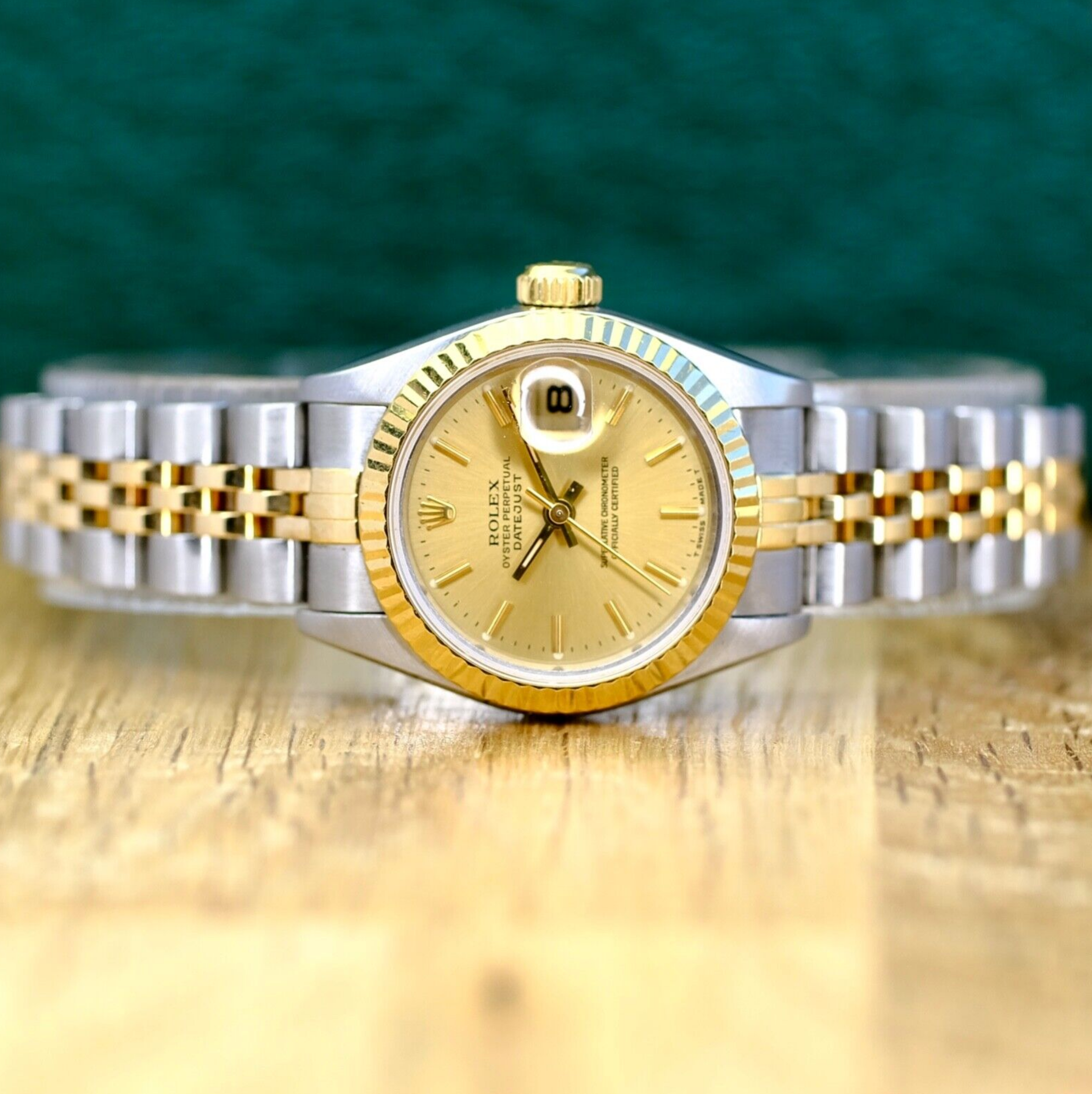 Rolex Womens Datejust Two-tone Champagne Index 69173 All Original Watch - luxuriantconcierge