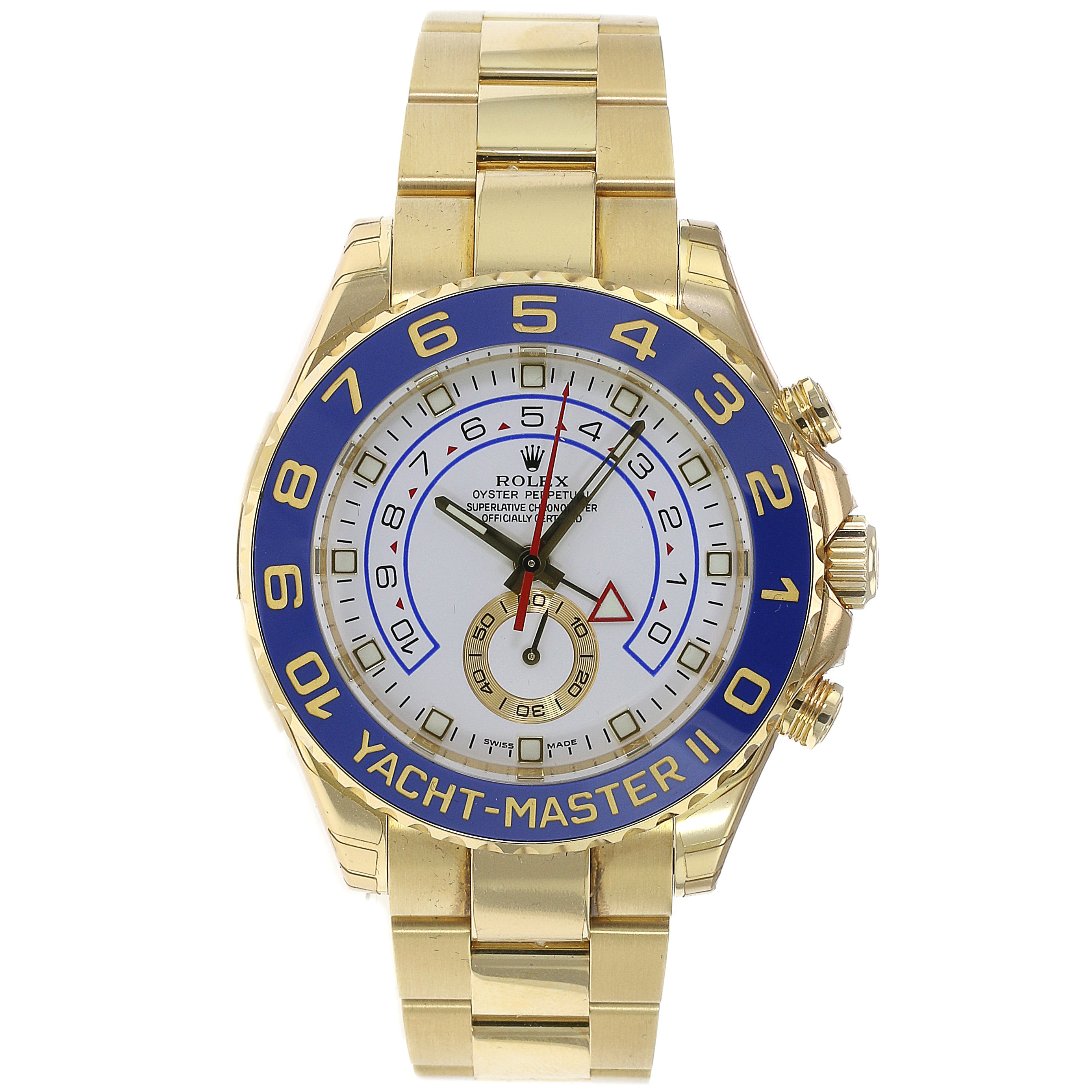 Rolex Yacht-Master II White Dial Oyster Band 116688 - luxuriantconcierge