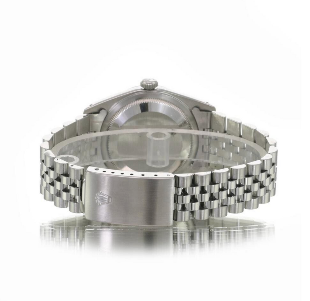 Rolex Men's Datejust Silver Index Dial 18K White Gold & Steel Jubilee 36mm Watch - luxuriantconcierge