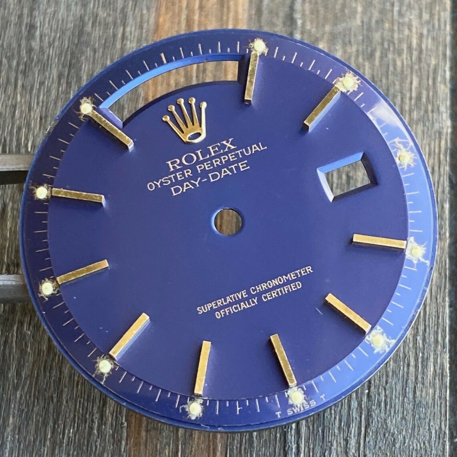 Rolex Day-Date RARE Vintage Bluish Purple Index Pie-Pan Dial for ref. 1803 1807 - luxuriantconcierge