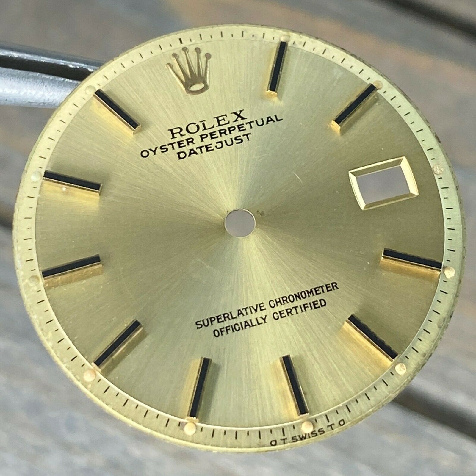 Original Rolex Datejust 1600 1601 1603 Champagne Index Pie-Pan Sigma Dial 100% - luxuriantconcierge