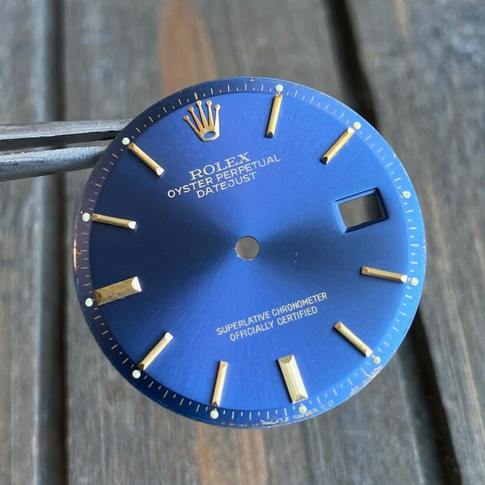 RARE Rolex Datejust Blue Index Dial Pie-Pan 1600 1601 1603 - 100% ORIGINAL - luxuriantconcierge