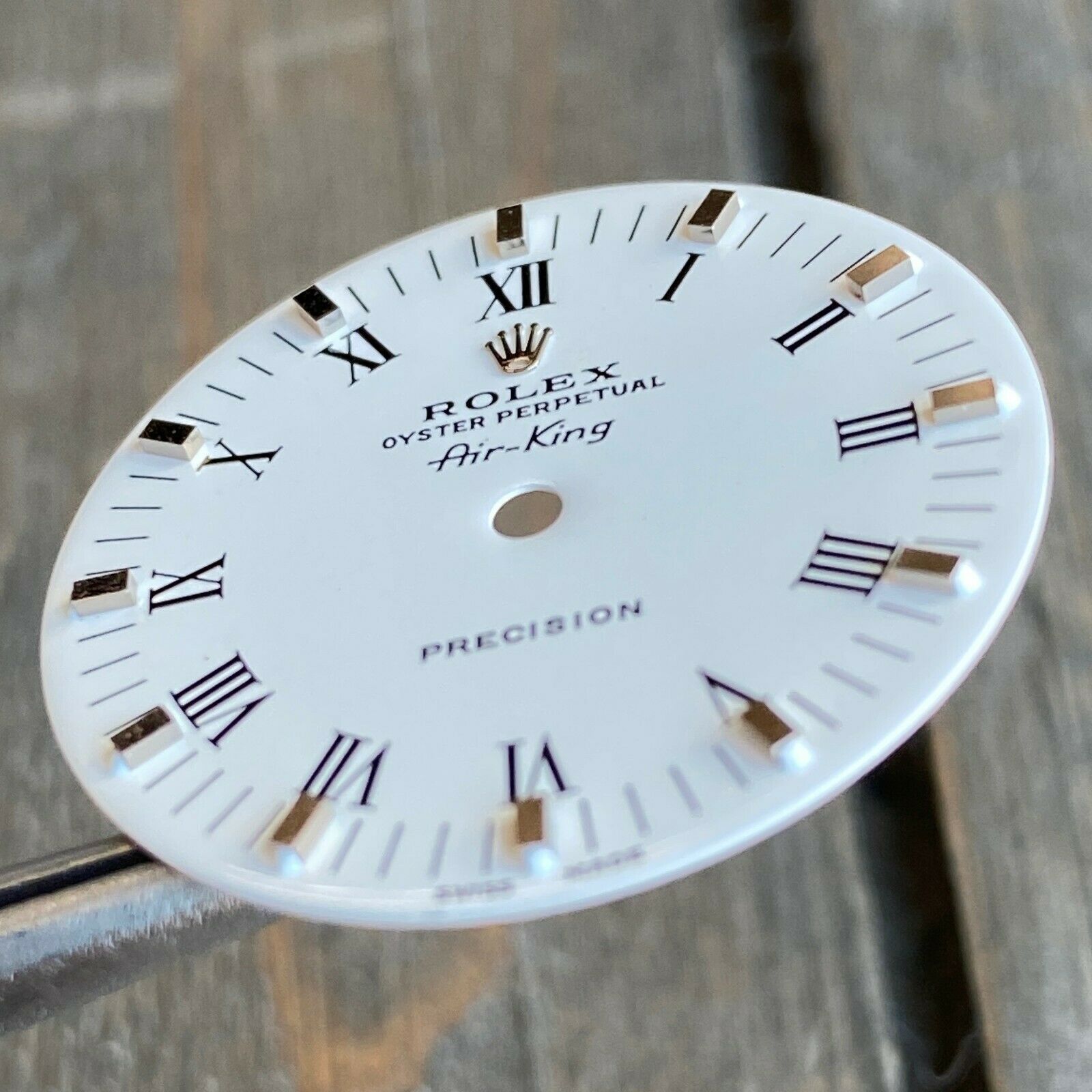 Original Rolex Air-King White Roman Numeral & Index Hour Marker Dial - luxuriantconcierge
