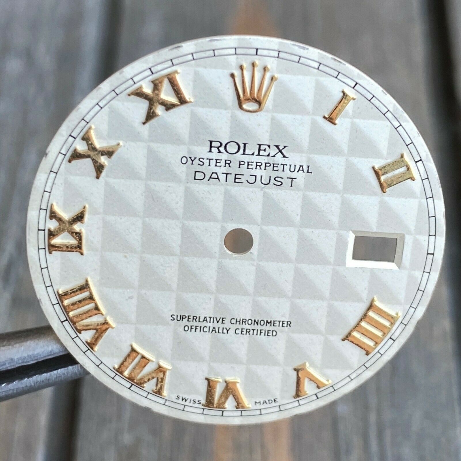 Original Rolex Datejust Two-Tone Cream Pyramid Roman Numeral Dial 36mm - luxuriantconcierge