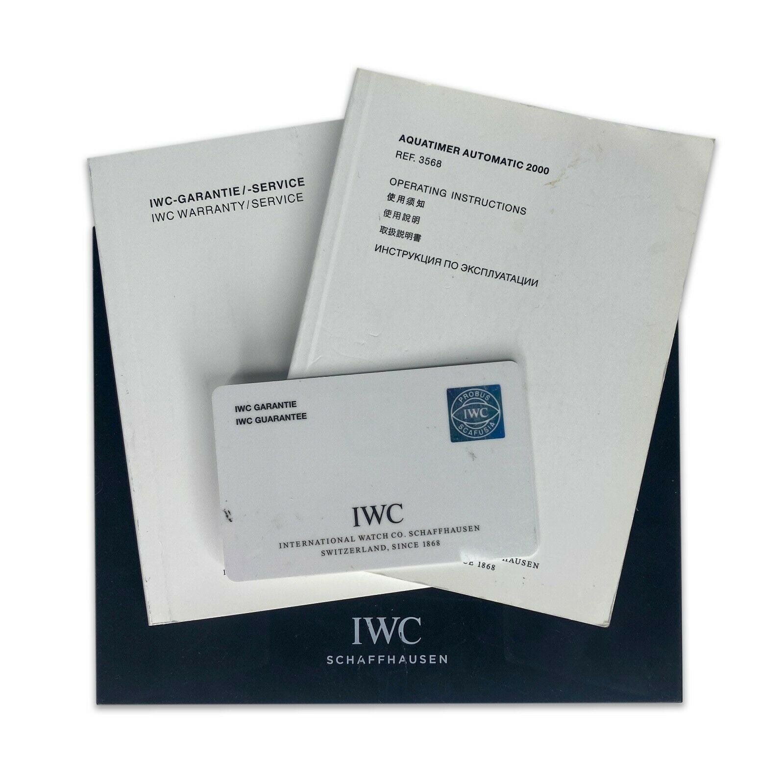 Genuine IWC Schaffhausen Aquatimer Chornograph Watch Box wiith Outer Box/Booklet - luxuriantconcierge