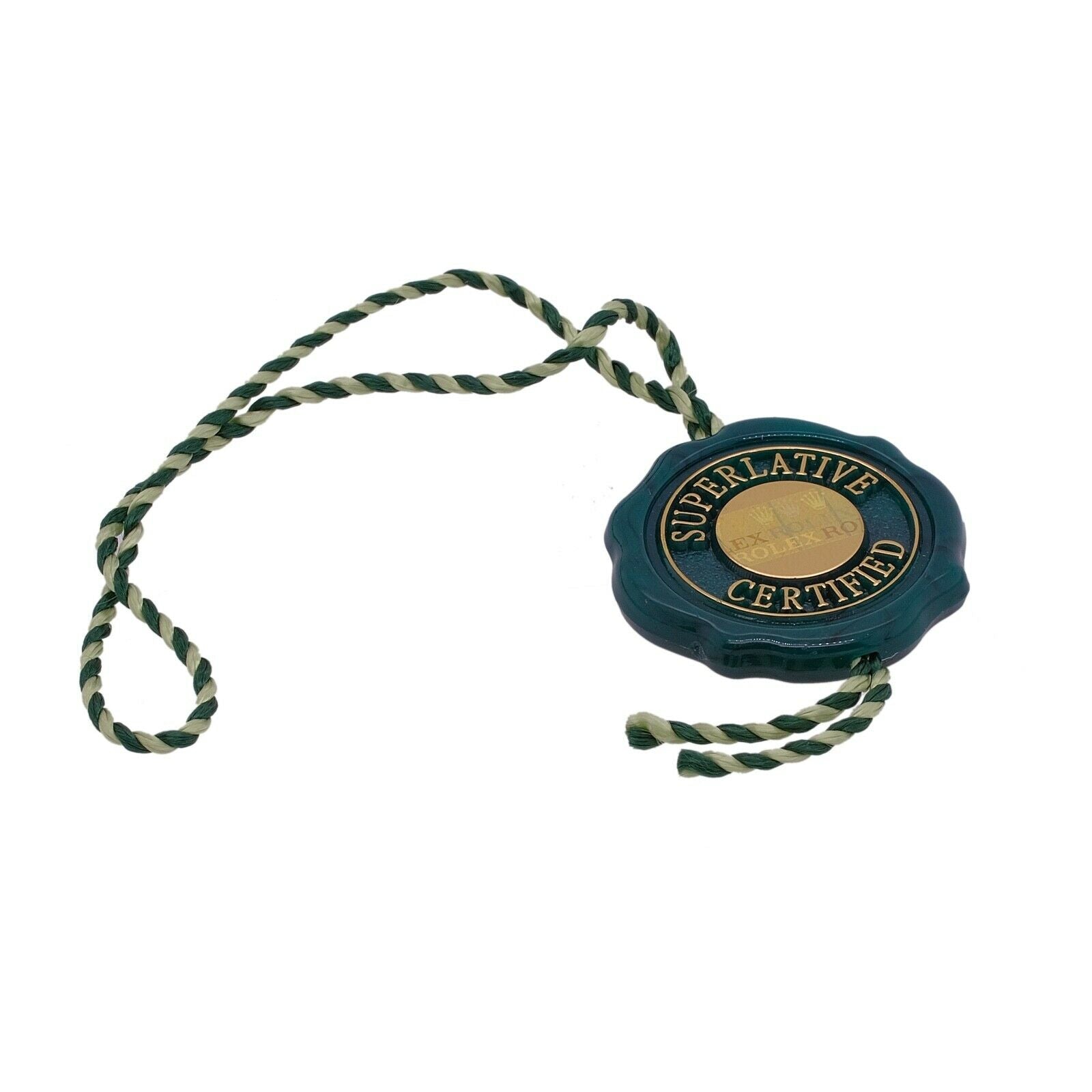 Original Rolex Green Watch Hang Tag with Hologram - luxuriantconcierge