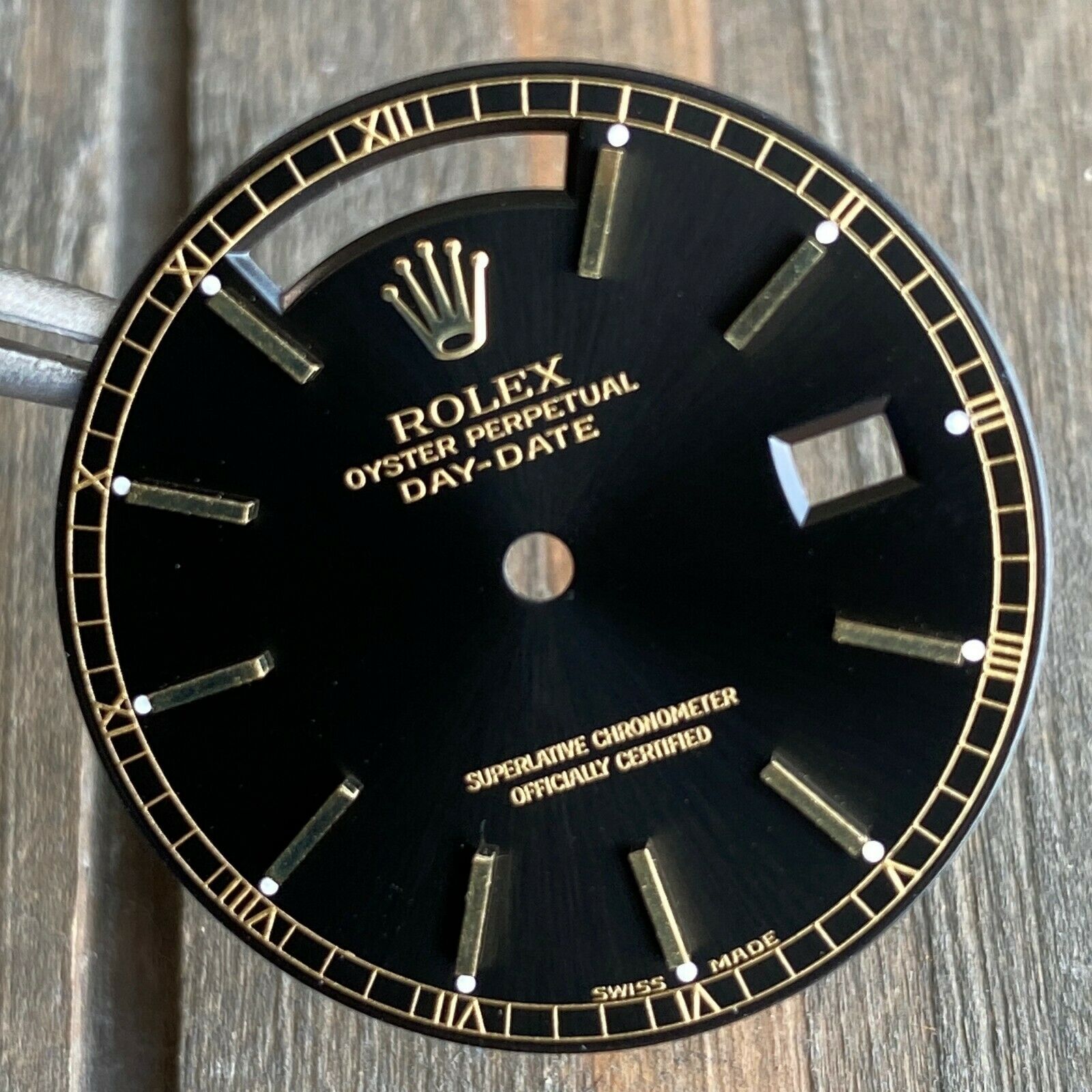 Original Rolex Day-Date 18K Yellow Gold Black Index Dial 18038, 18238, 118238 - luxuriantconcierge