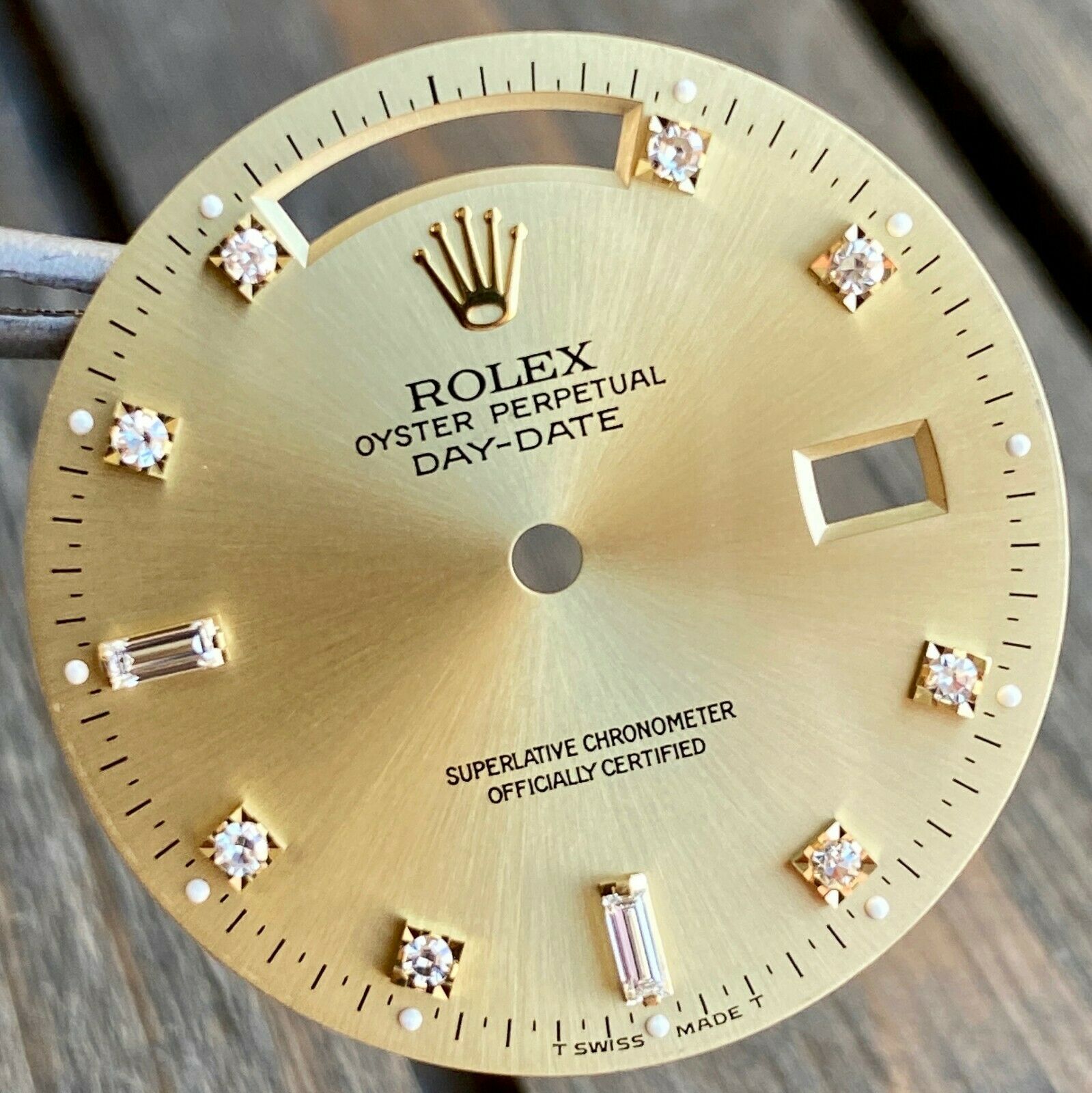 Original Rolex RARE Day-Date 18K Yellow Champagne Diamond Dial 36mm 18038 18238 - luxuriantconcierge