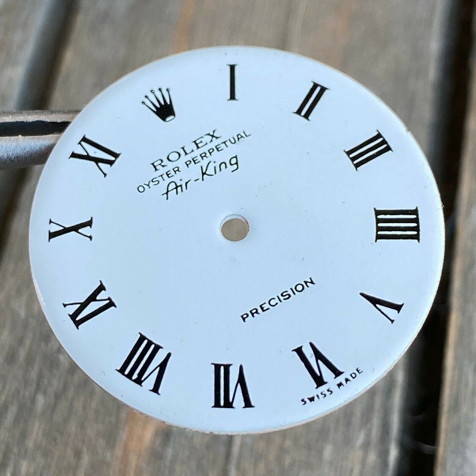 Original Rolex Air-King White Roman Numeral & Index Hour Marker Dial - luxuriantconcierge