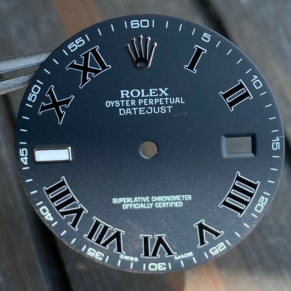 Rolex Datejust II Stainless Steel Matte Black Roman Numeral Dial 41mm - luxuriantconcierge