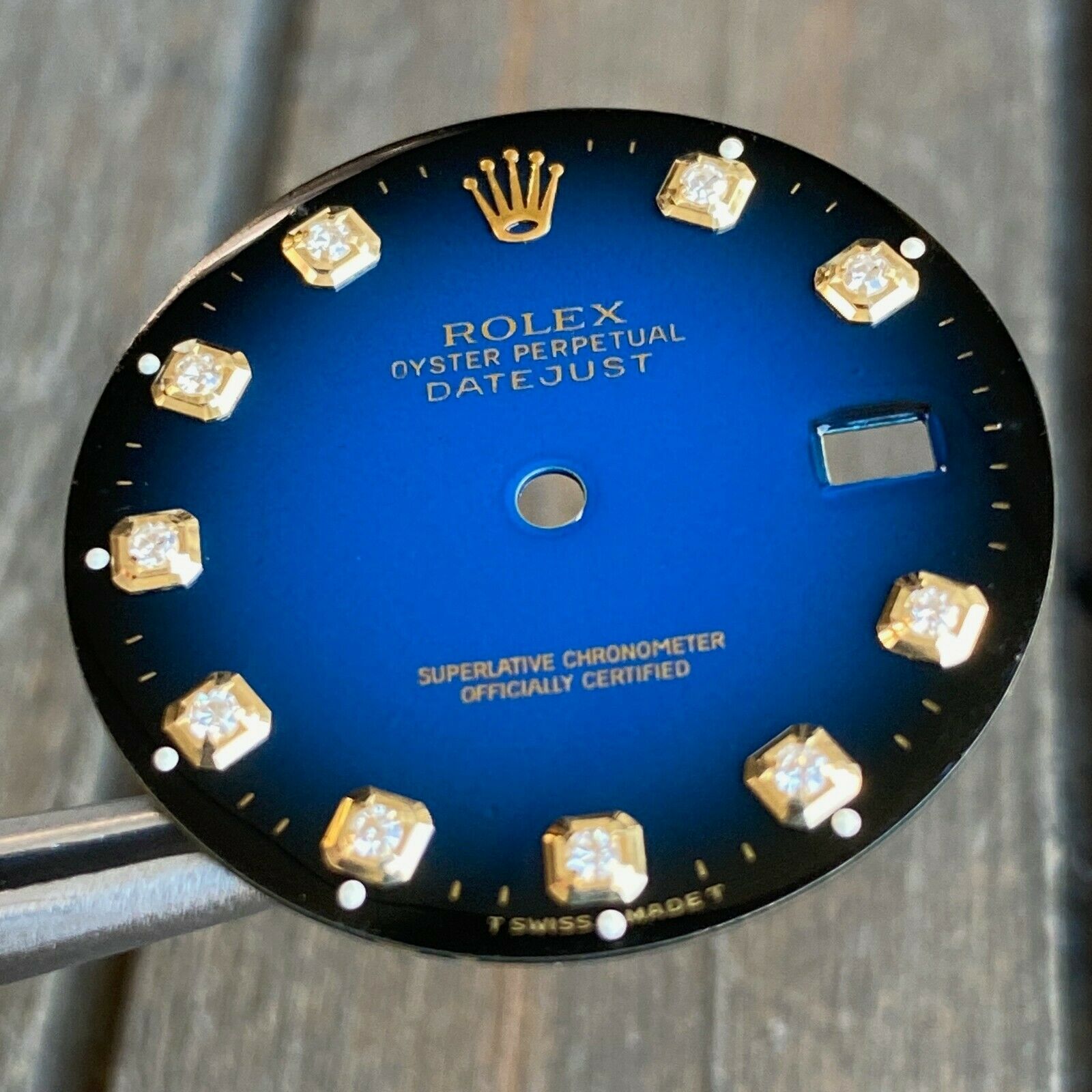 Original Rolex RARE Blue Vignette Diamond Dial 36mm 16013 16233 16203 - luxuriantconcierge