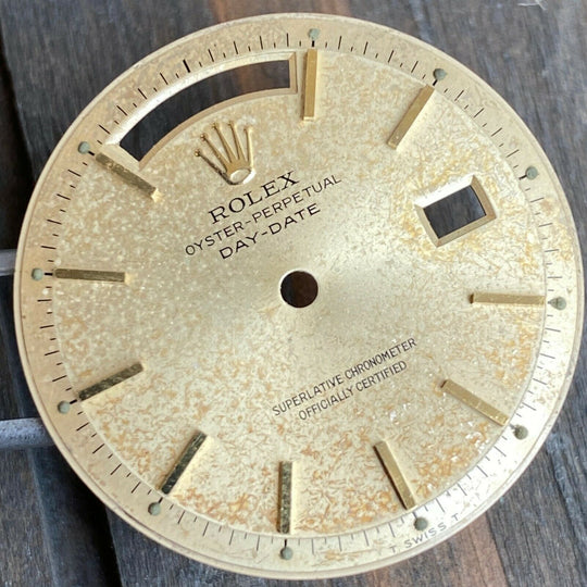 Rolex Day-Date RARE Champagne "Tropical" Pie-Pan Dial for ref. 1803 1807 - luxuriantconcierge