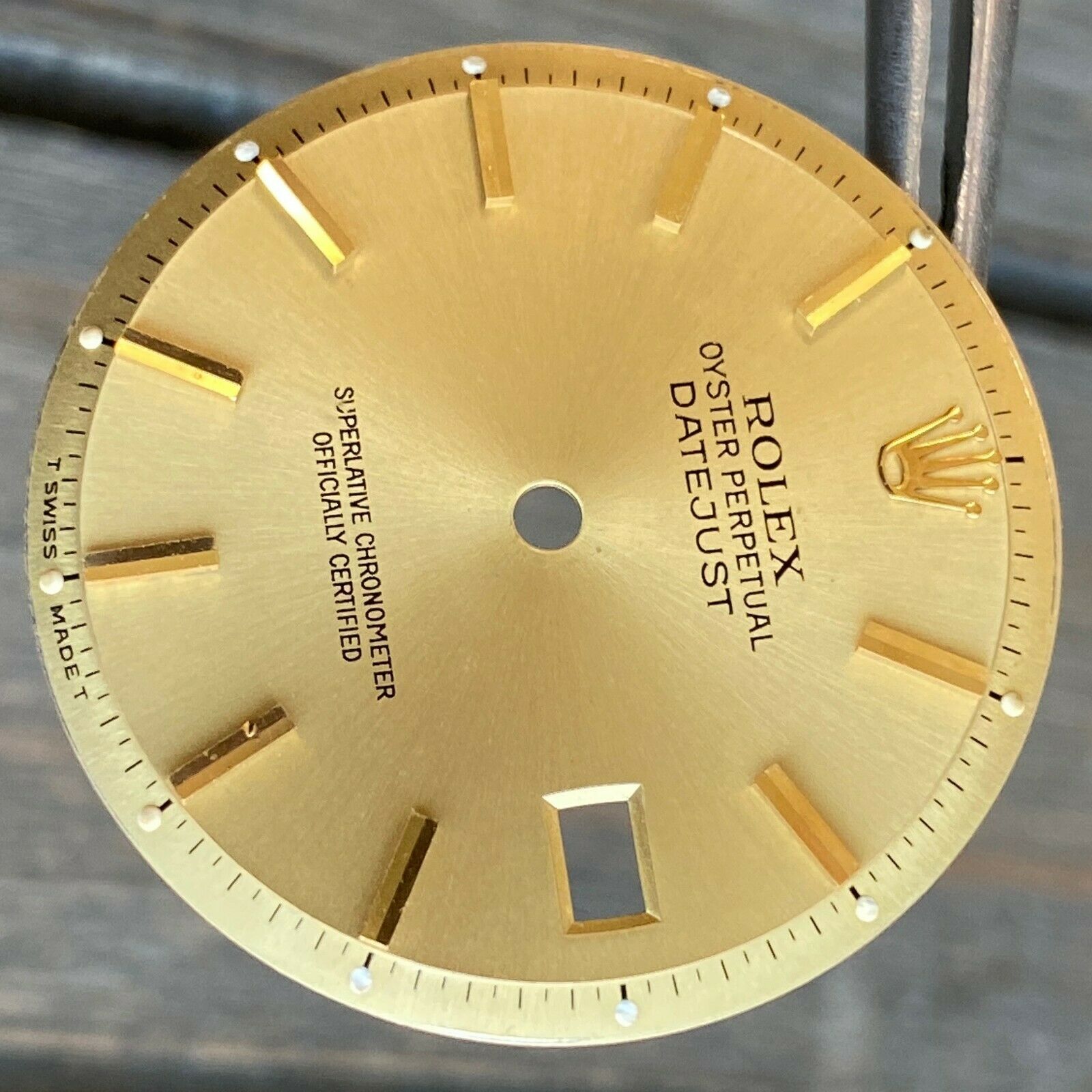 Original Rolex Datejust Two-Tone Champagne Index Pie-Pan Dial - luxuriantconcierge