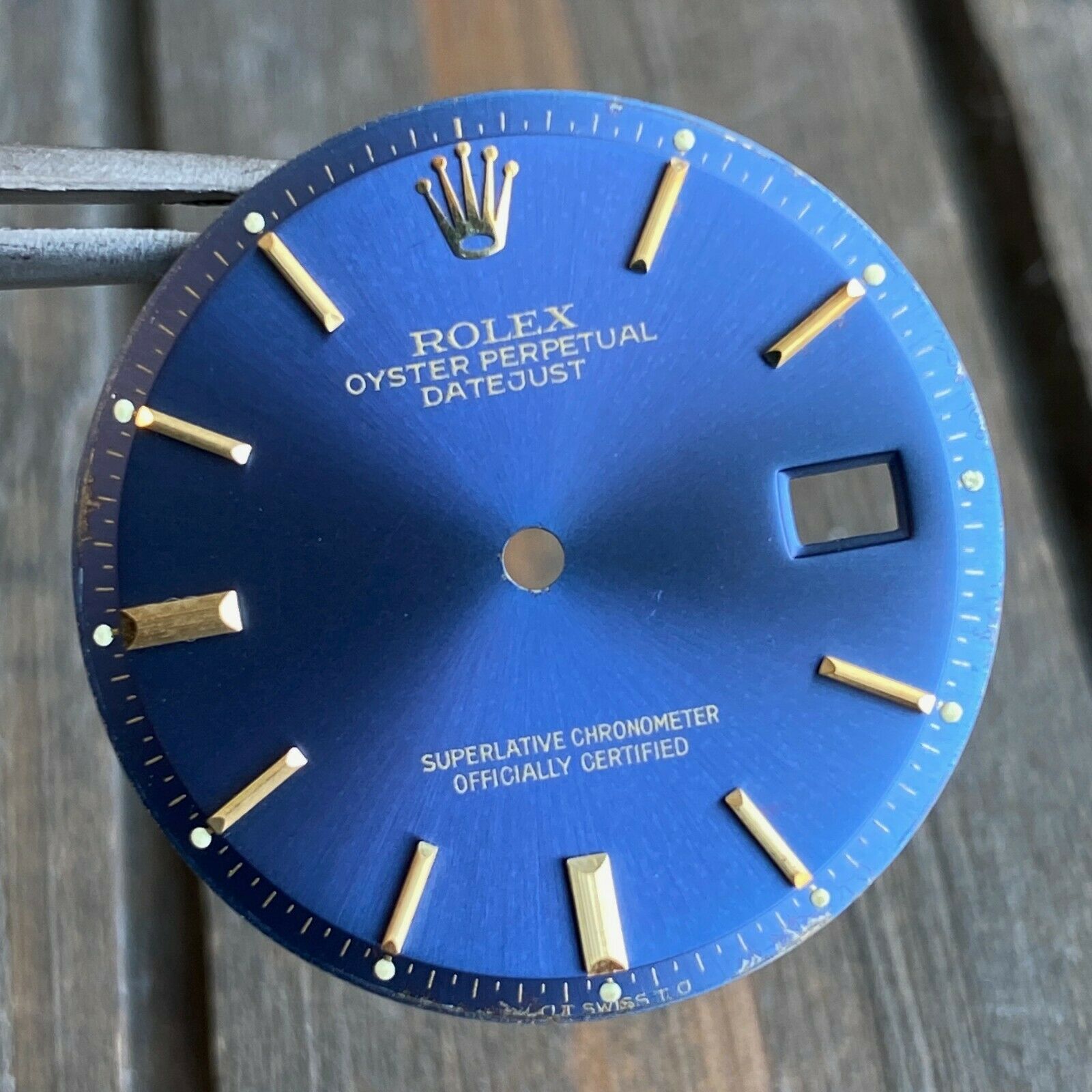 RARE Rolex Datejust Blue Index Dial Pie-Pan 1600 1601 1603 - 100% ORIGINAL - luxuriantconcierge