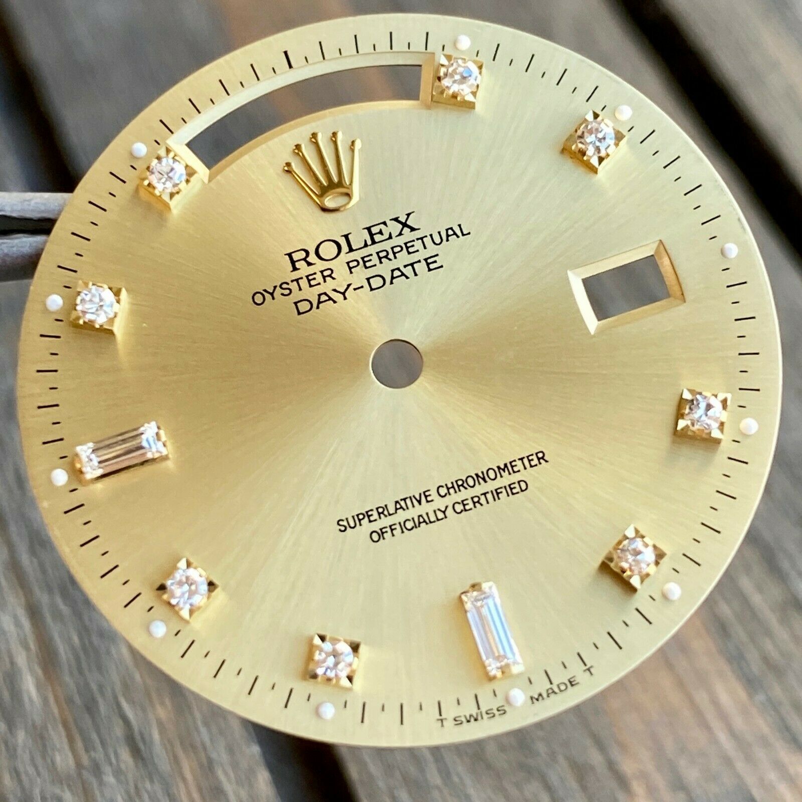 Original Rolex RARE Day-Date 18K Yellow Champagne Diamond Dial 36mm 18038 18238 - luxuriantconcierge