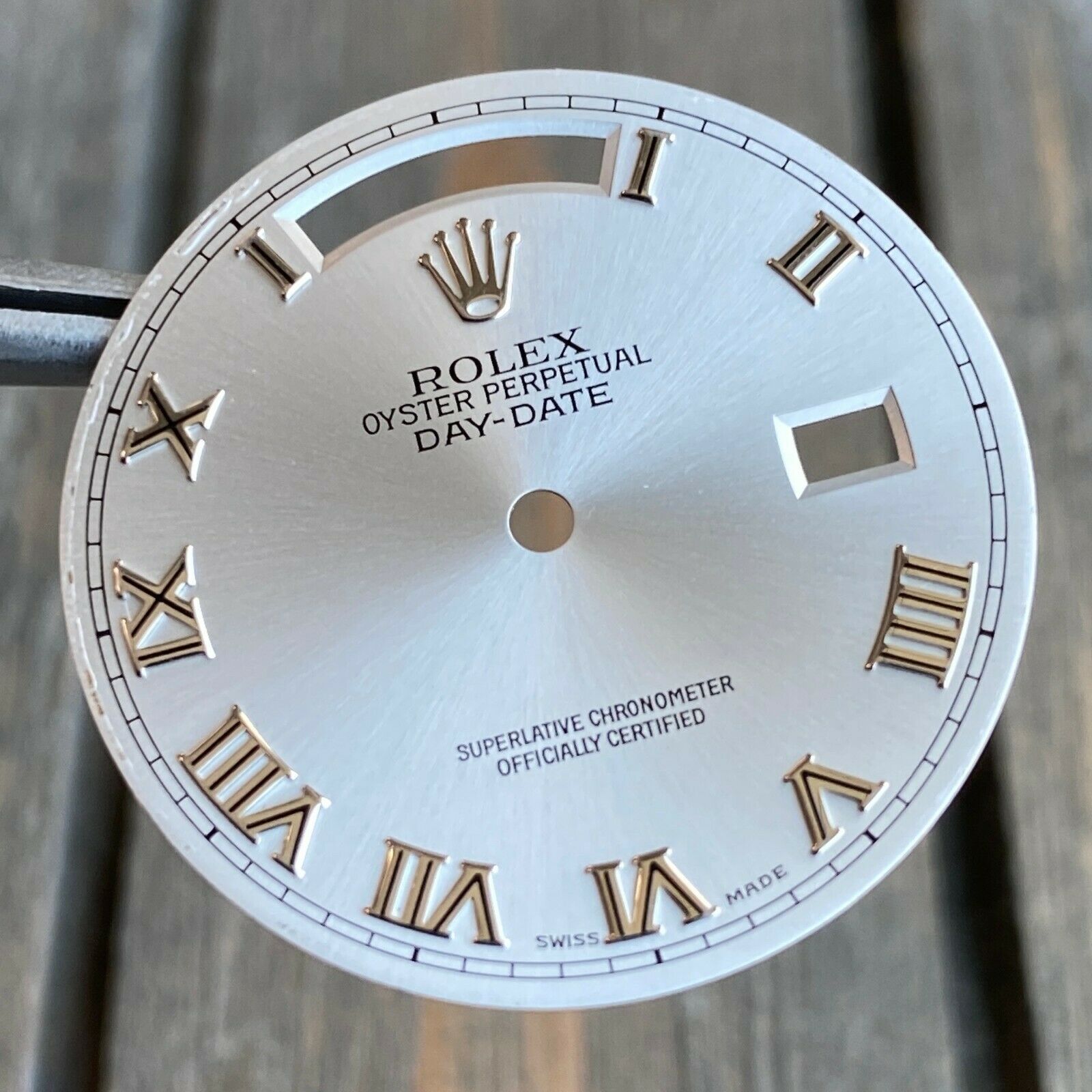 Original Rolex Day-Date 18K White Gold Roman Numeral Dial 18039 18239 - luxuriantconcierge