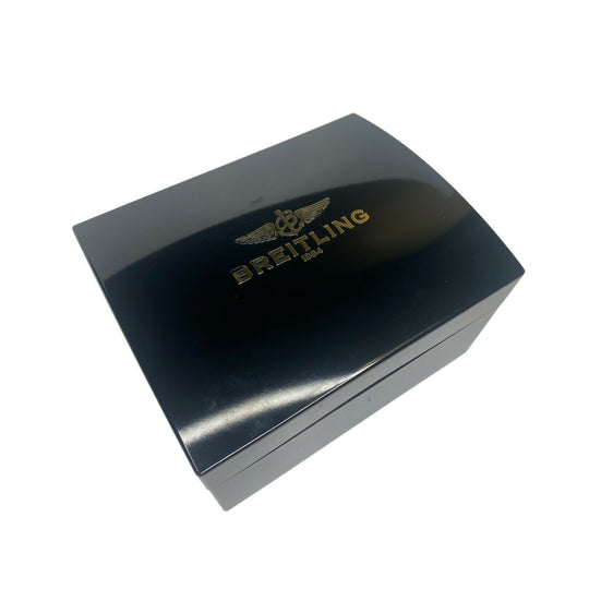 Original Breitling Black Box for Breitling watch with outer box and booklets - luxuriantconcierge