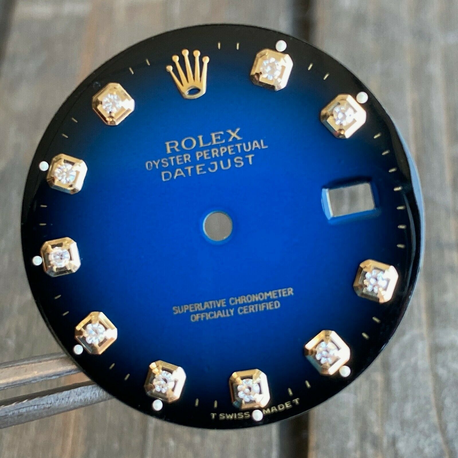 Original Rolex RARE Blue Vignette Diamond Dial 36mm 16013 16233 16203 - luxuriantconcierge
