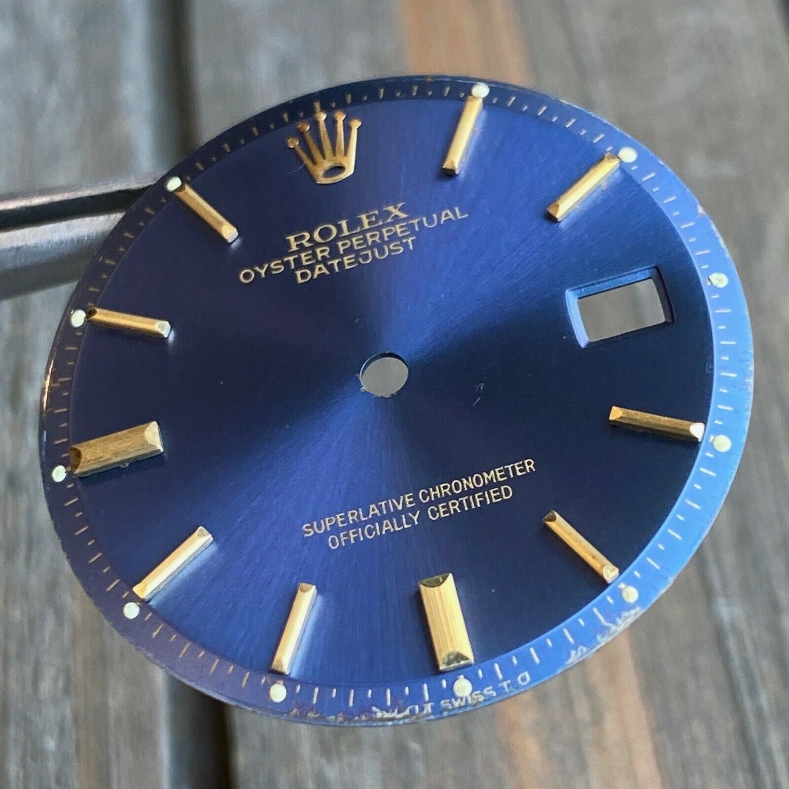 RARE Rolex Datejust Blue Index Dial Pie-Pan 1600 1601 1603 - 100% ORIGINAL - luxuriantconcierge