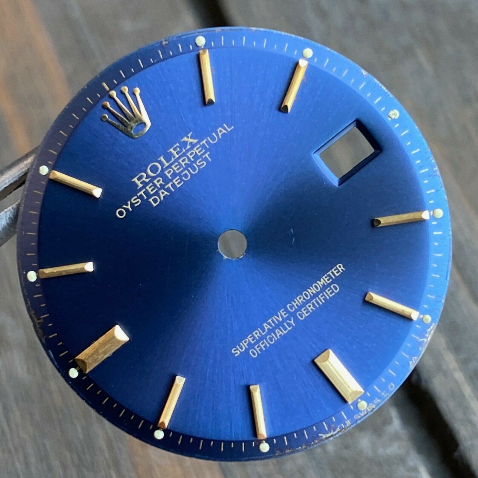 RARE Rolex Datejust Blue Index Dial Pie-Pan 1600 1601 1603 - 100% ORIGINAL - luxuriantconcierge
