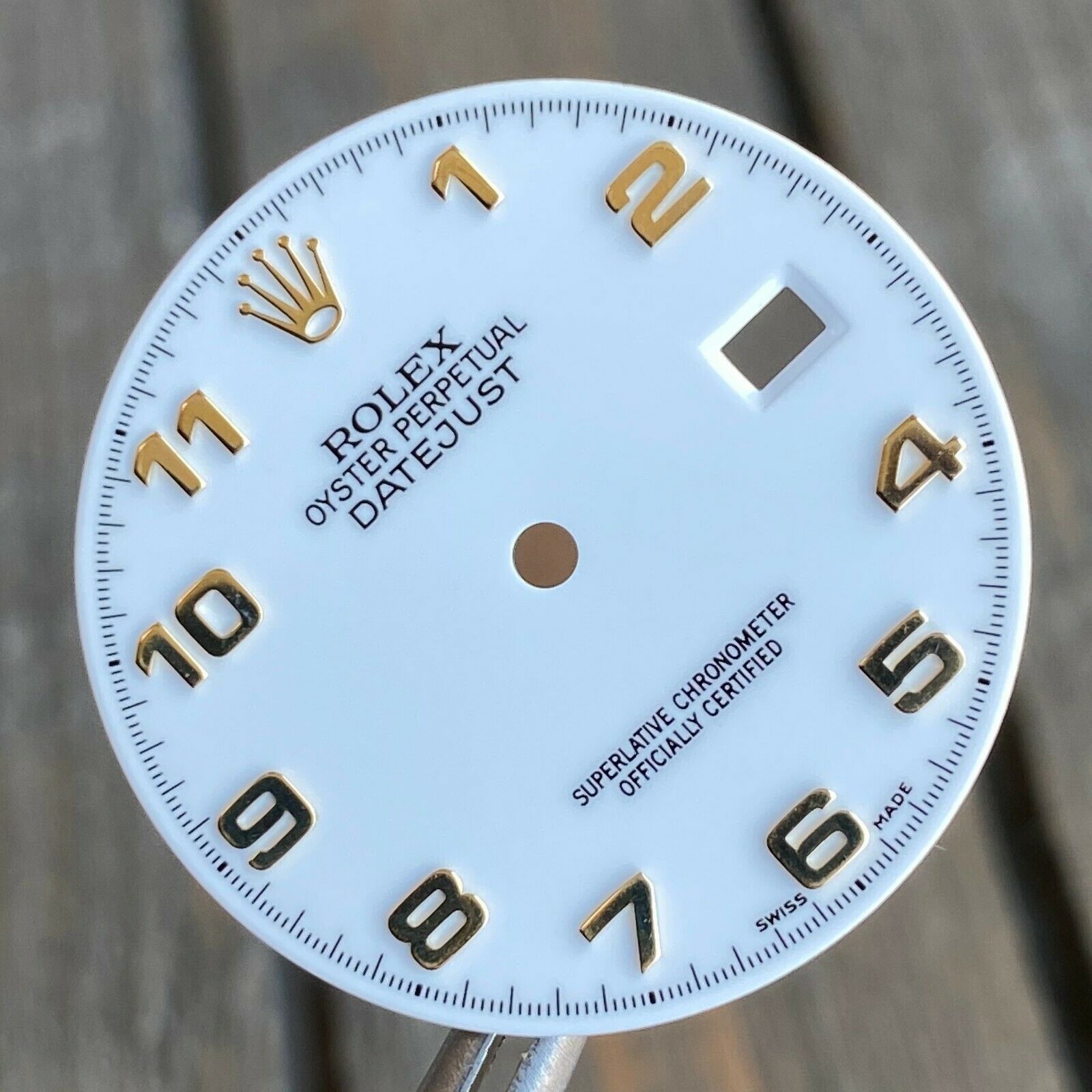 Original Rolex RARE White Ceramic Arabic Hour Marker Dial Two-Tone 36mm - luxuriantconcierge
