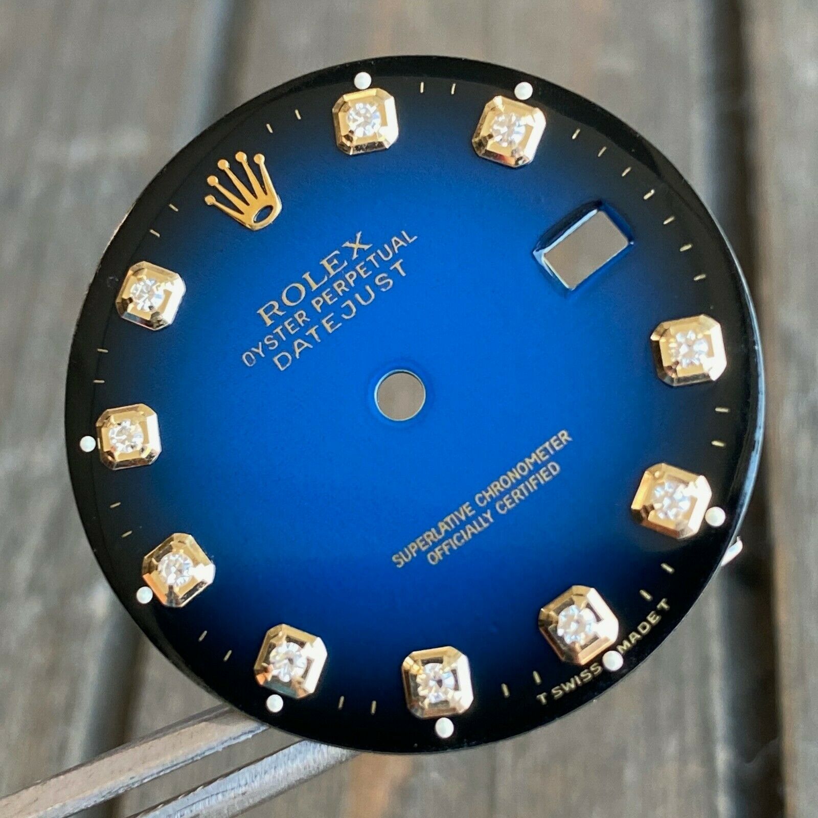 Original Rolex RARE Blue Vignette Diamond Dial 36mm 16013 16233 16203 - luxuriantconcierge