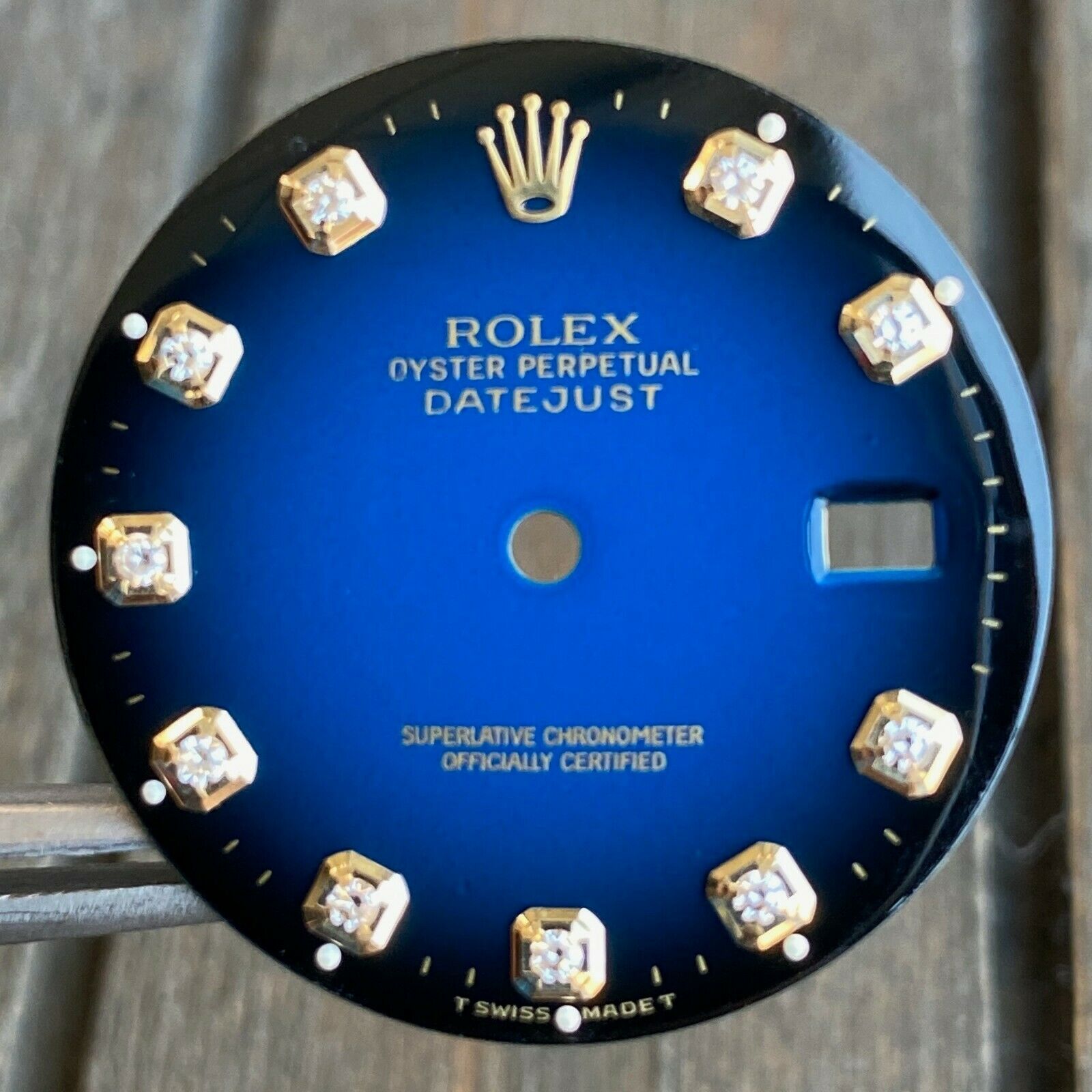 Original Rolex RARE Blue Vignette Diamond Dial 36mm 16013 16233 16203 - luxuriantconcierge