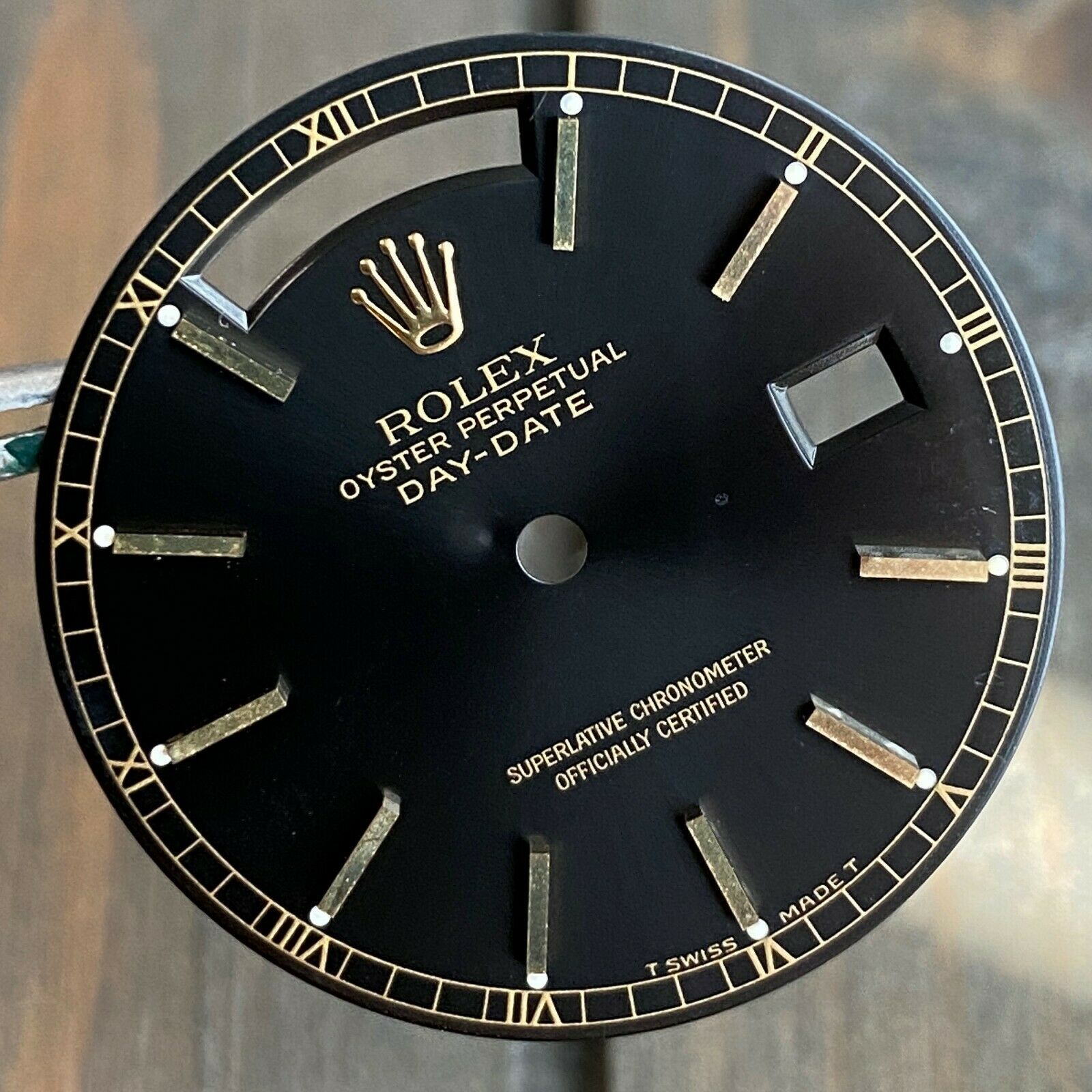Rolex Day-Date Gold Watch Black Index Dial for Ref. 18038 182383 - luxuriantconcierge