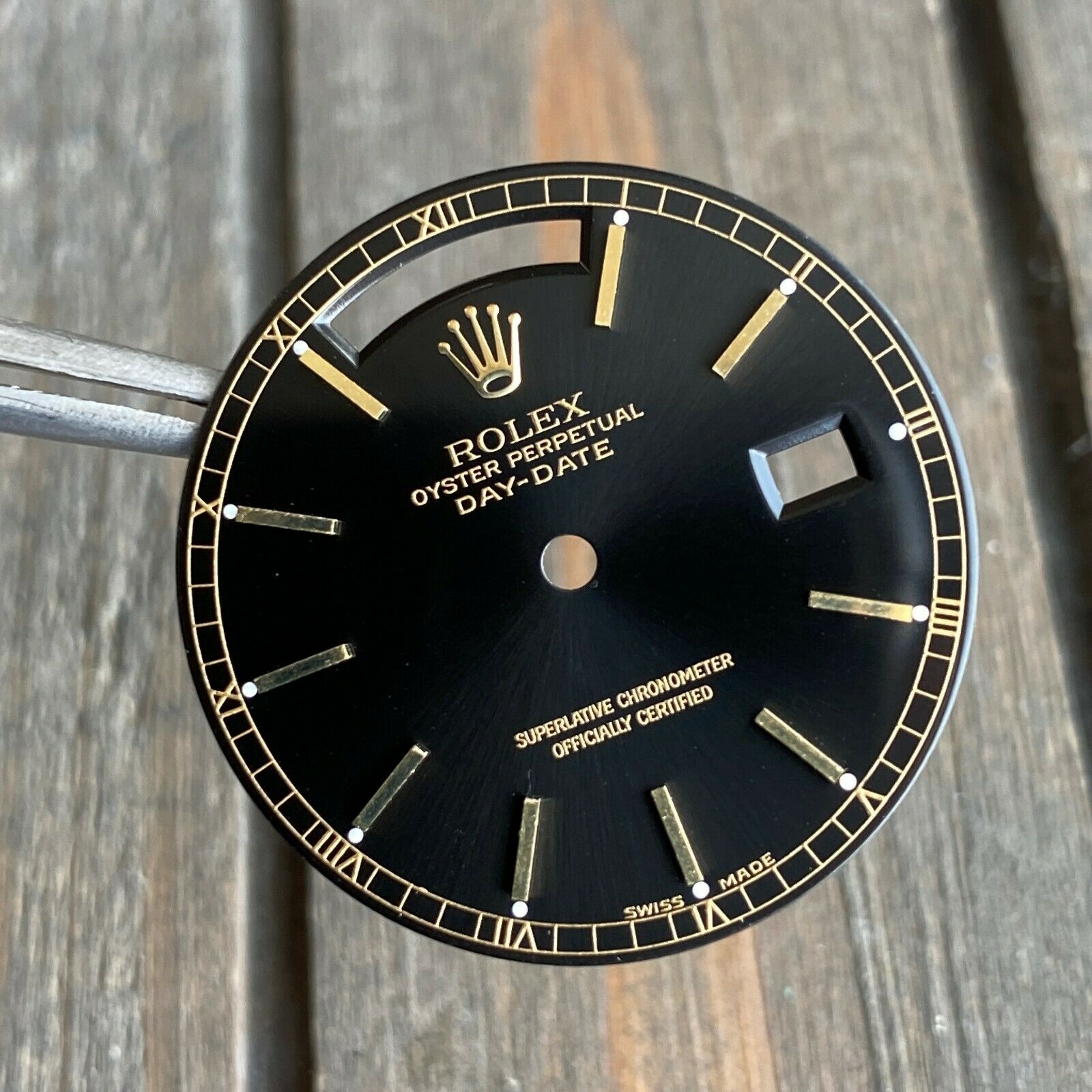 Original Rolex Day-Date 18K Yellow Gold Black Index Dial 18038, 18238, 118238 - luxuriantconcierge